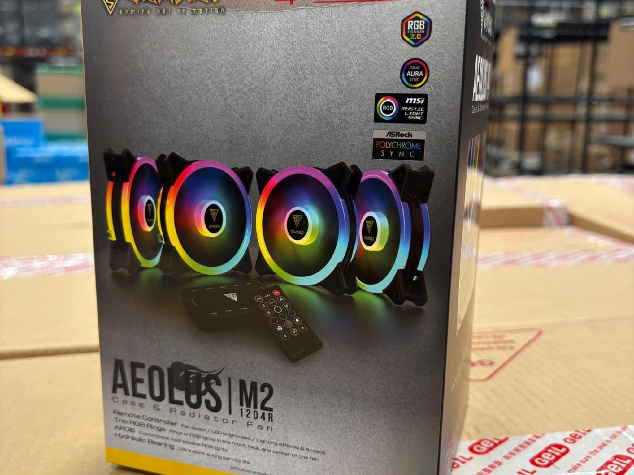 Brand New In Box - FAN | GAMDIAS 120mm X4 Fan RGB AEOLUS M2-1204R