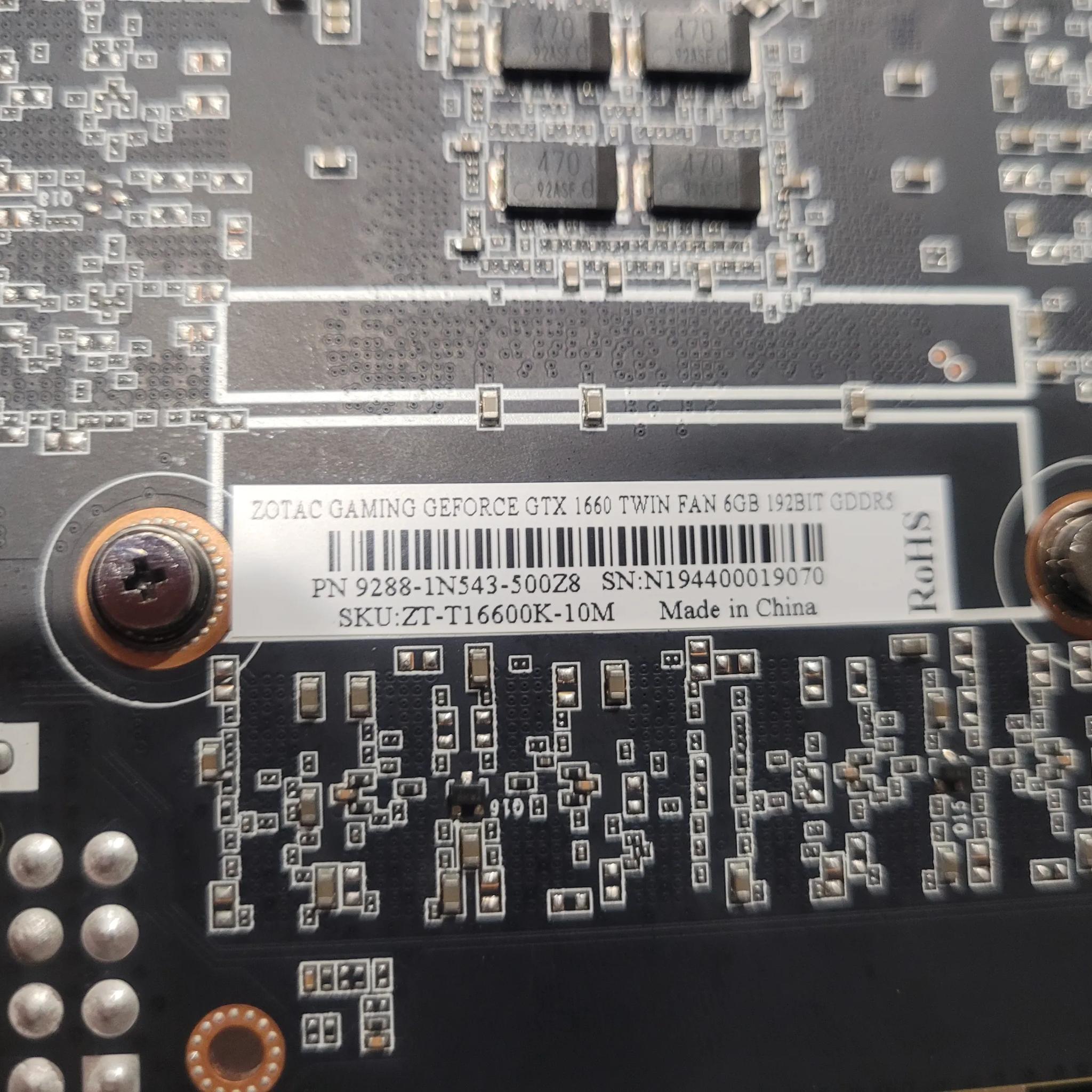 Zotac Gaming GTX 1660 Twin Fan 6GB