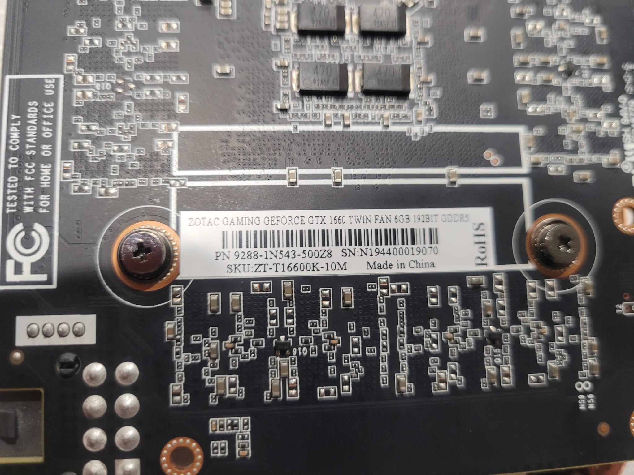 Zotac Gaming GTX 1660 Twin Fan 6GB