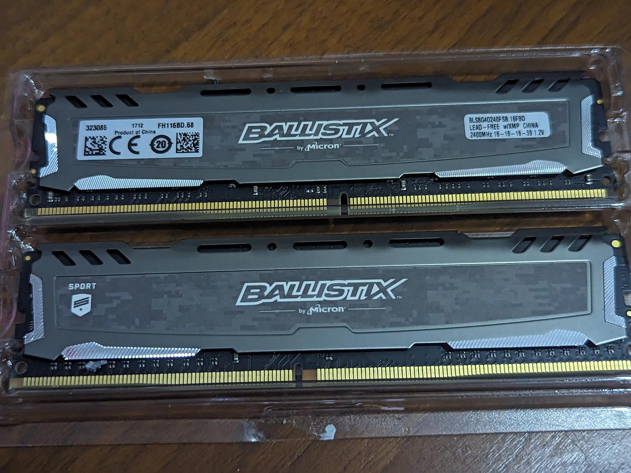 Ballistix Sport LT 16GB (2 x 8GB) DDR4 2400 (PC4 19200) Memory