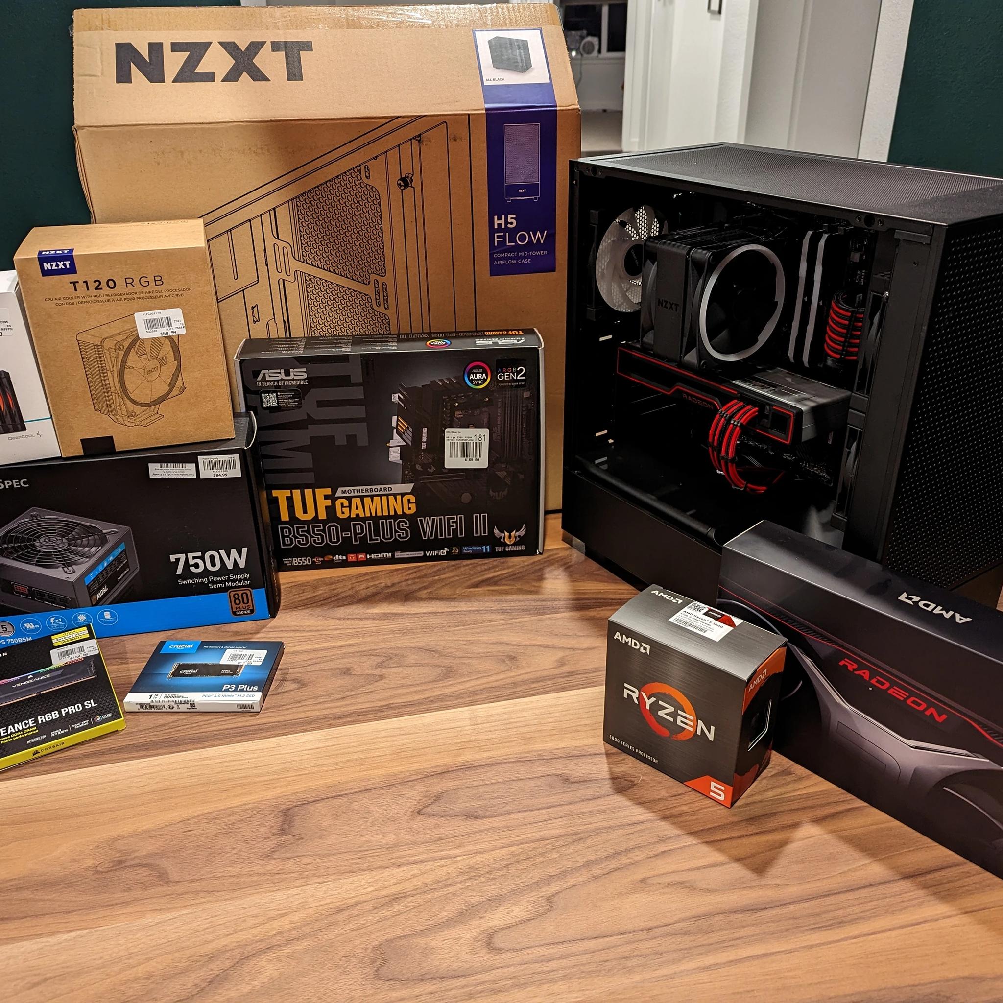 All AMD Clean Custom Build - Ryzen 5 5600/Radeon RX 6700XT 12GB/32GB DDR4/1TB SSD
