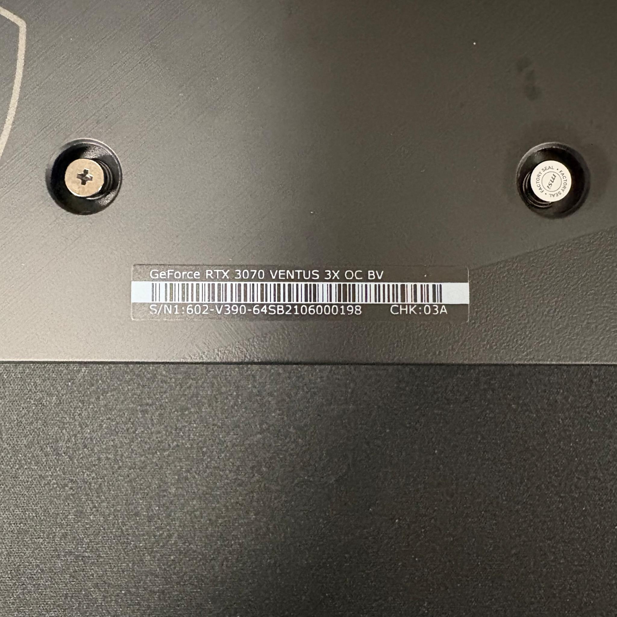 MSI RTX 3070 VENTUS 3X