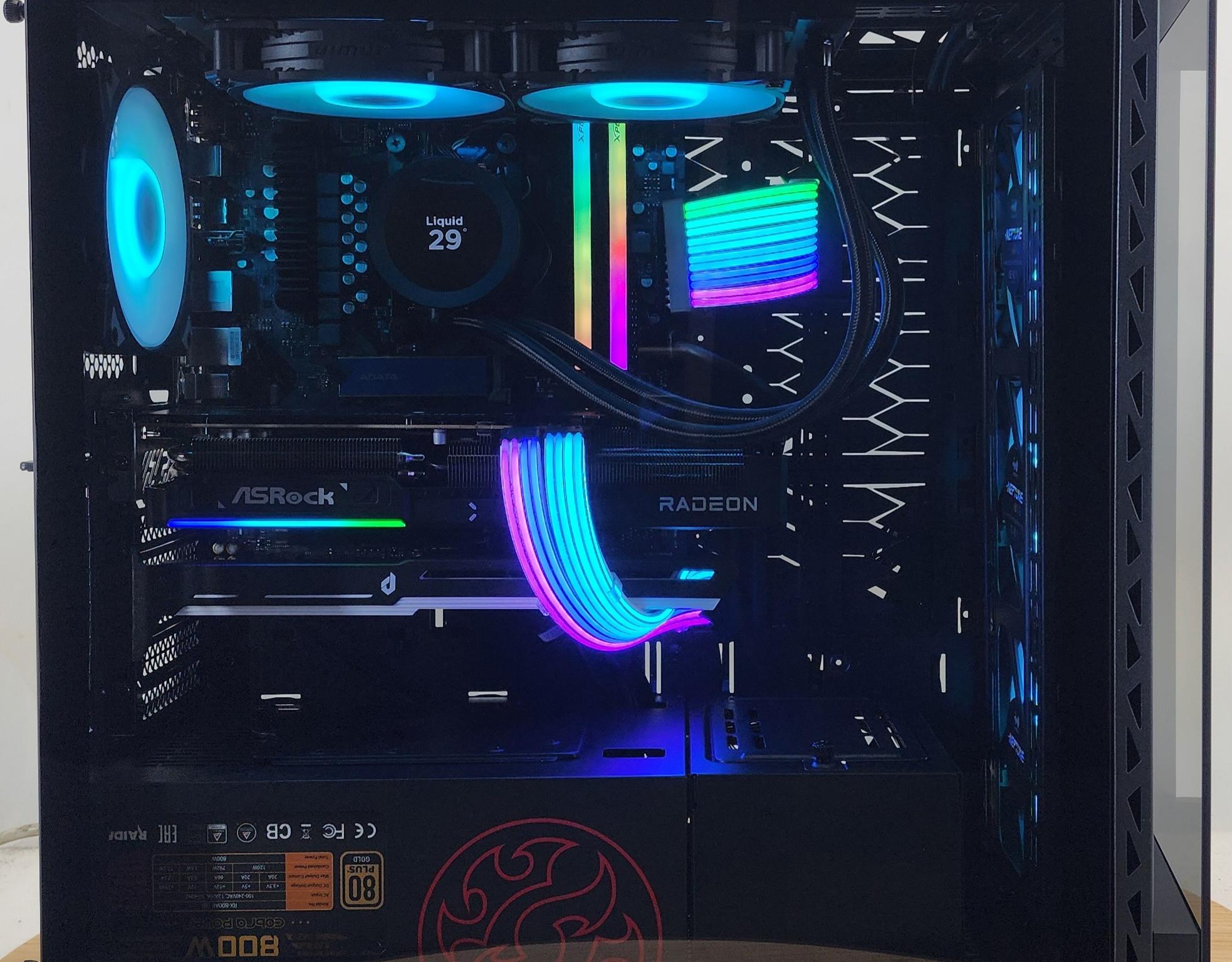 Gaming PC Ryzen 7 7700X 32GB RAM 1TB SSD RX 9070 16GB Win11 Computer