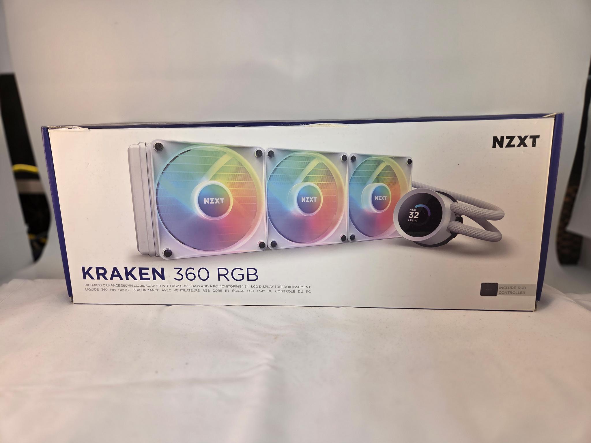 NZXT Kraken 360 RGB - White - LCD Screen - Excellent AIO CPU Cooler - White