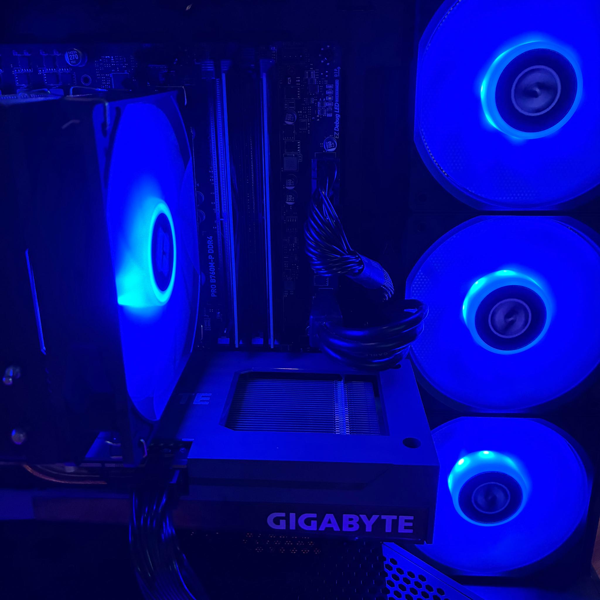 RX 6600 12100F 32GB RAM 1TB Samsung NVME SSD WIFI 6E Windows 11 Custom RGB Gaming PC