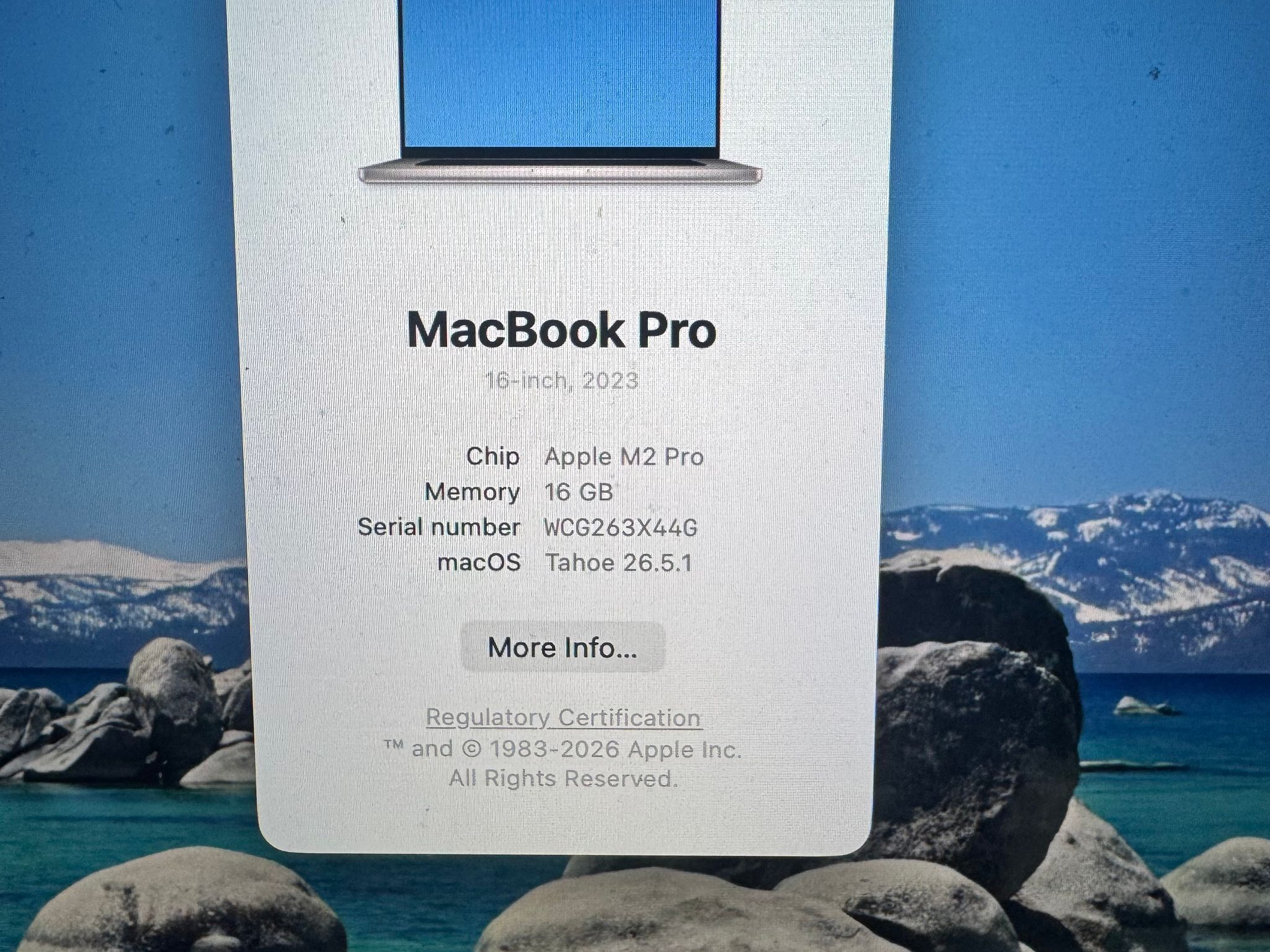 MacBook Pro - (M2 Pro, 16GB, 512GB SSD)-New, Open Box