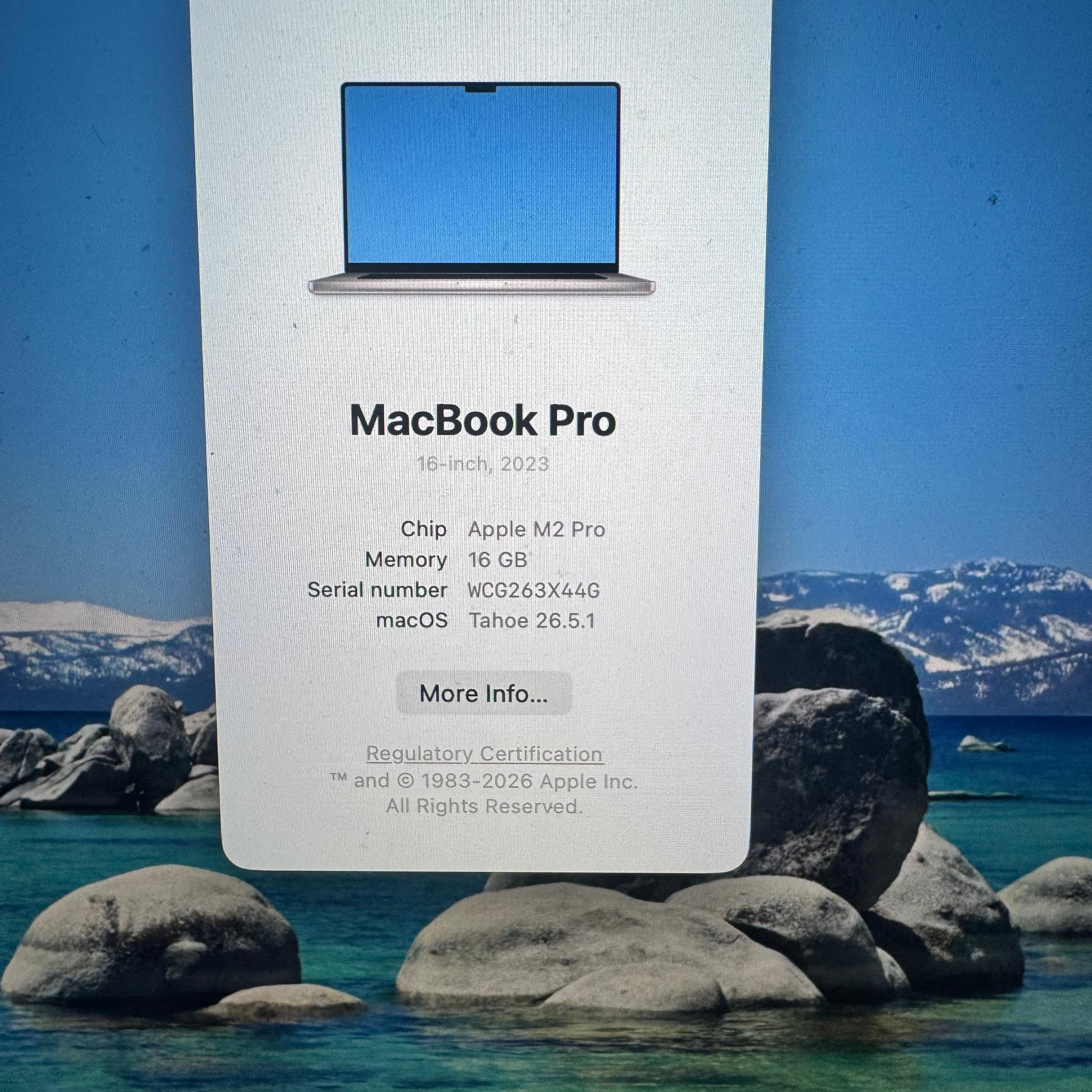 MacBook Pro - (M2 Pro, 16GB, 512GB SSD)-New, Open Box