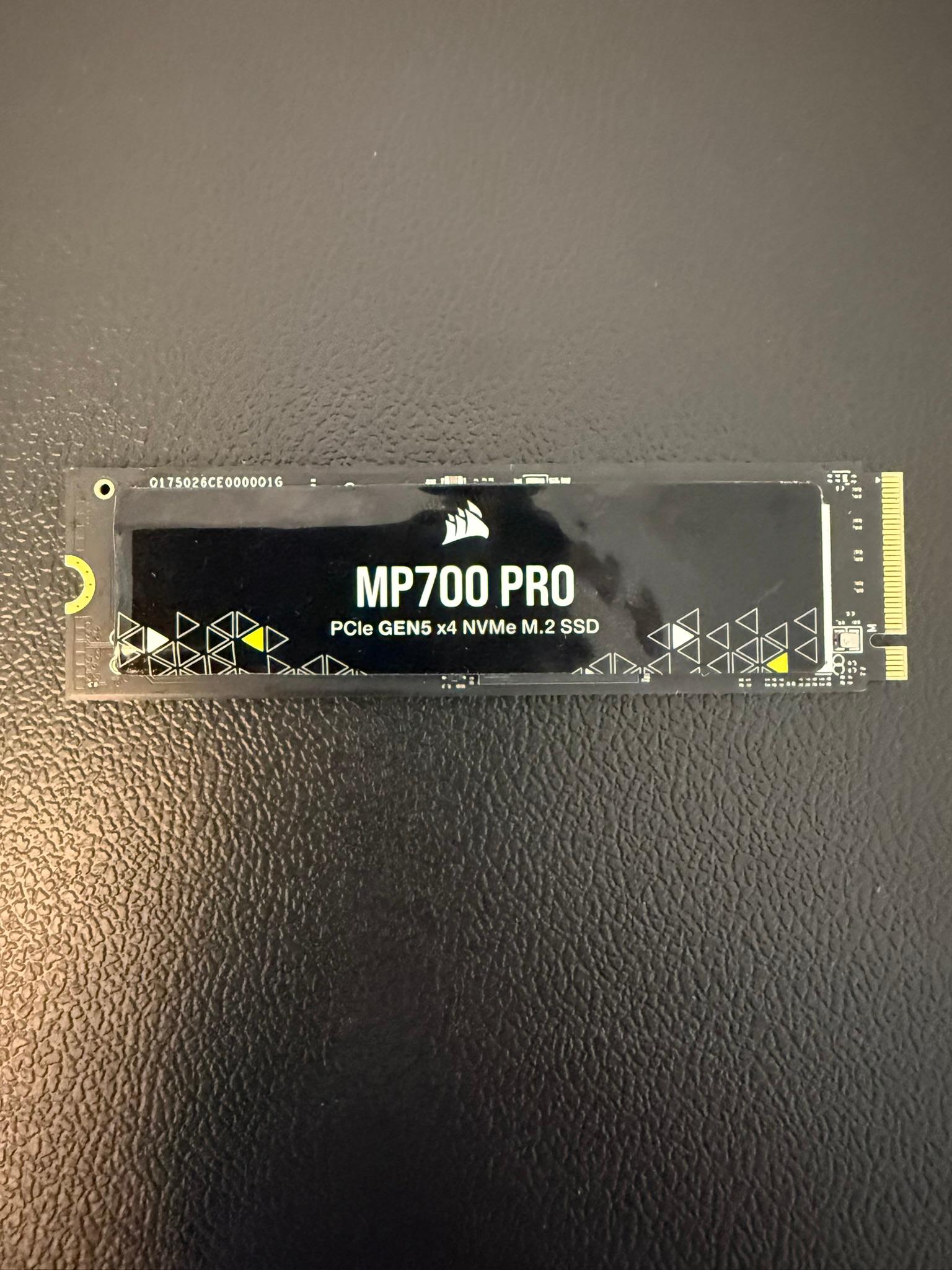 Corsair MP700 PRO 4TB PCIe Gen5 NVMe SSD | 12,000+ MB/s | Box Included