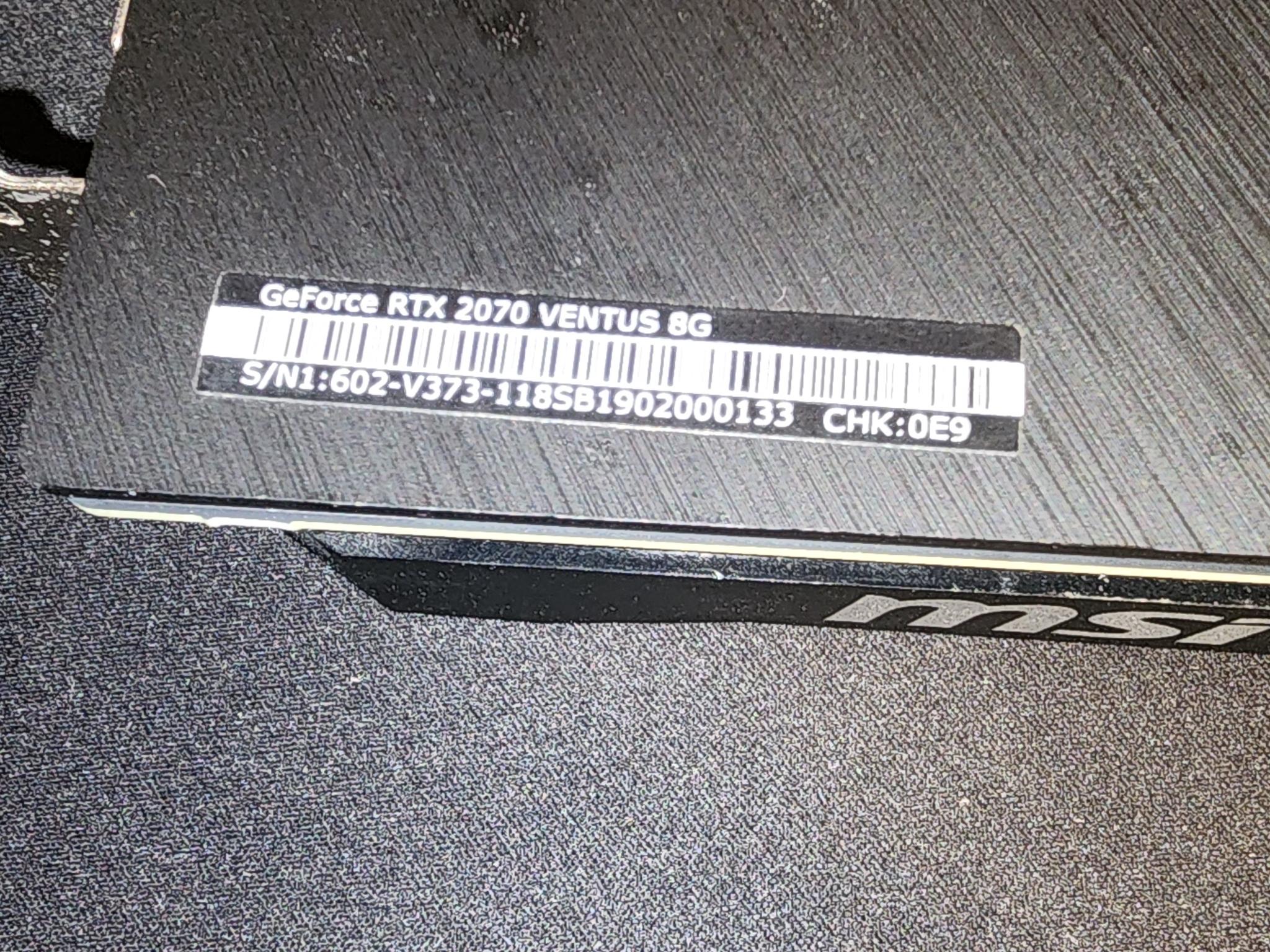 MSI GeForce RTX 2070 VENTUS 8G