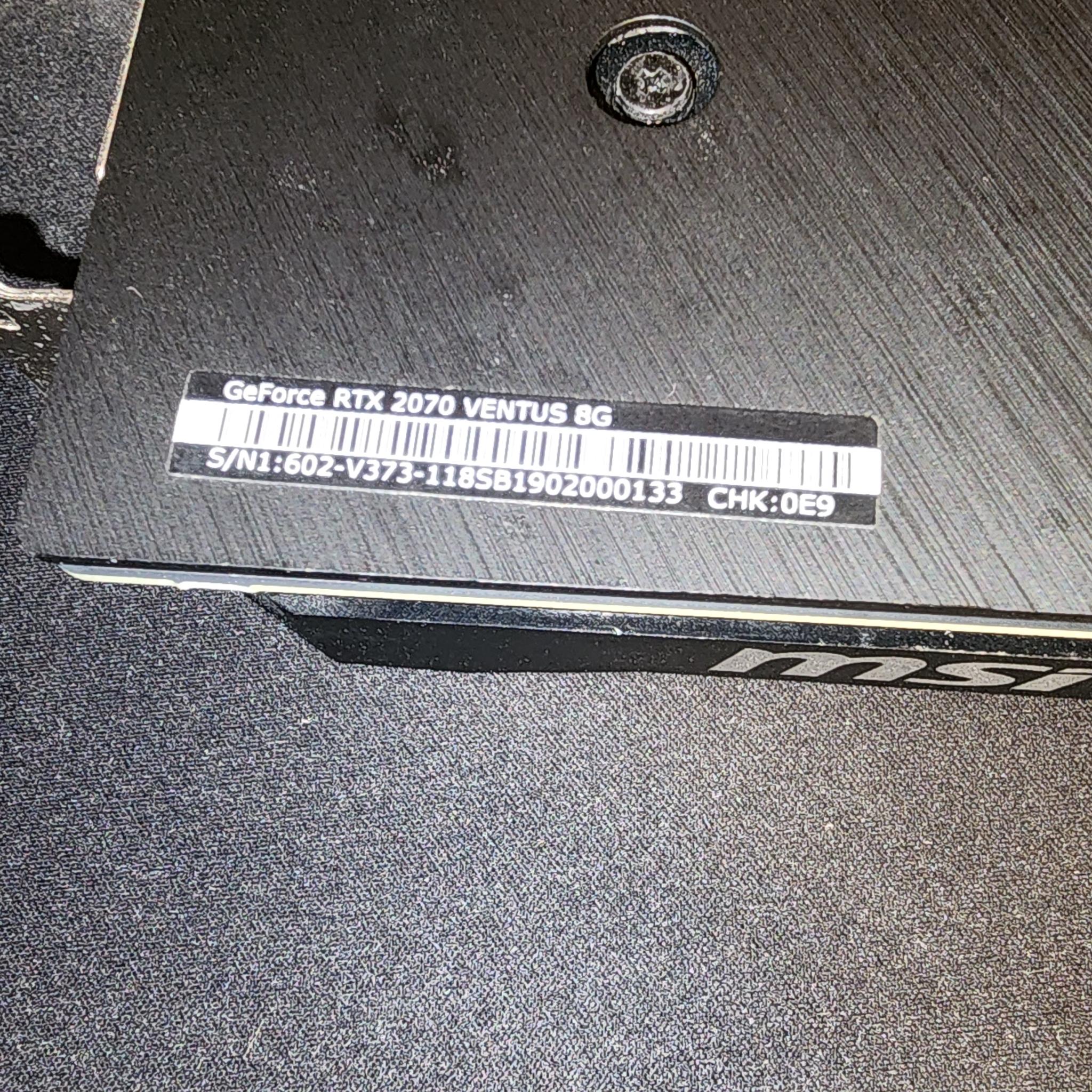 MSI GeForce RTX 2070 VENTUS 8G