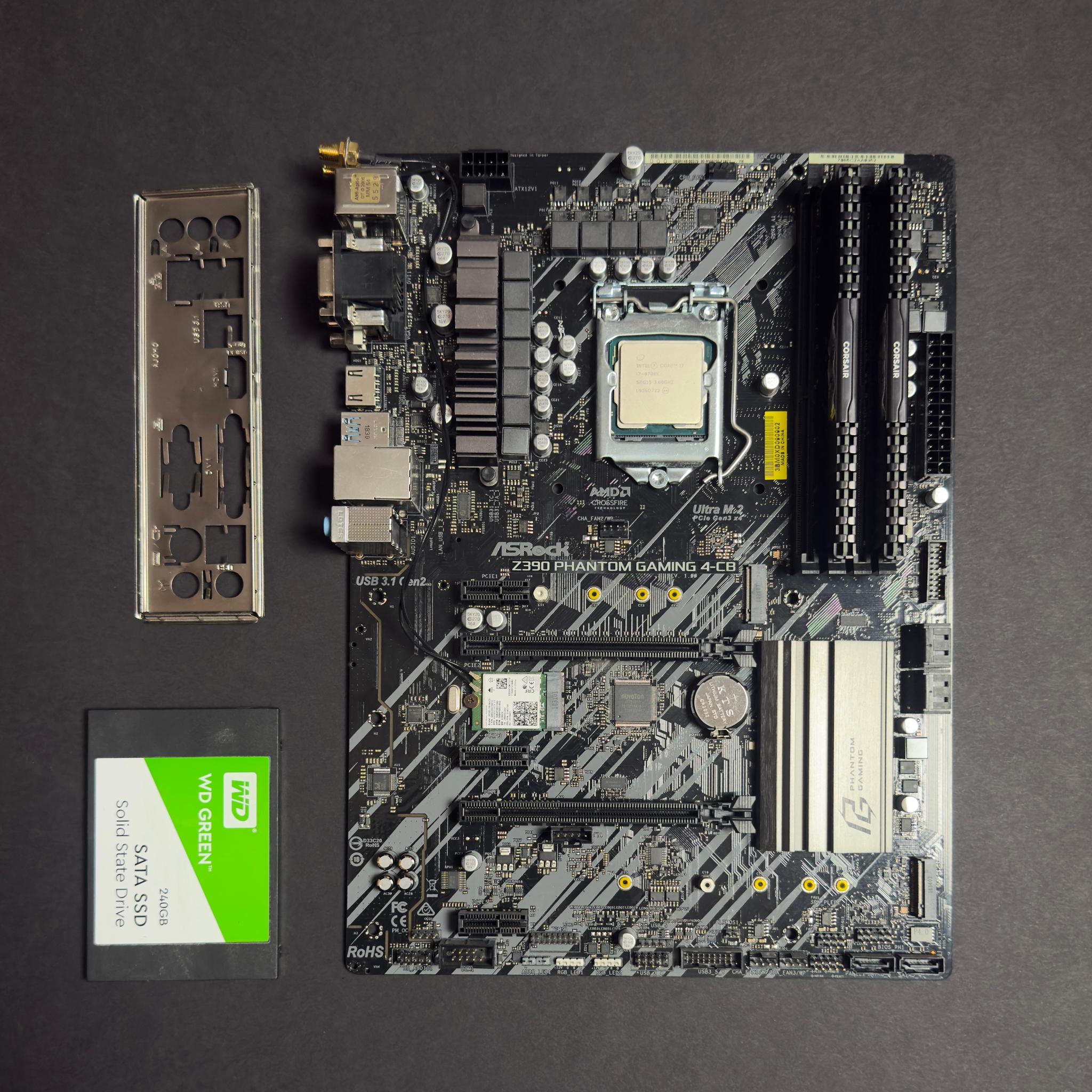 MOTHERBOARD CPU RAM COMBO 32GB DDR4 + SSD
