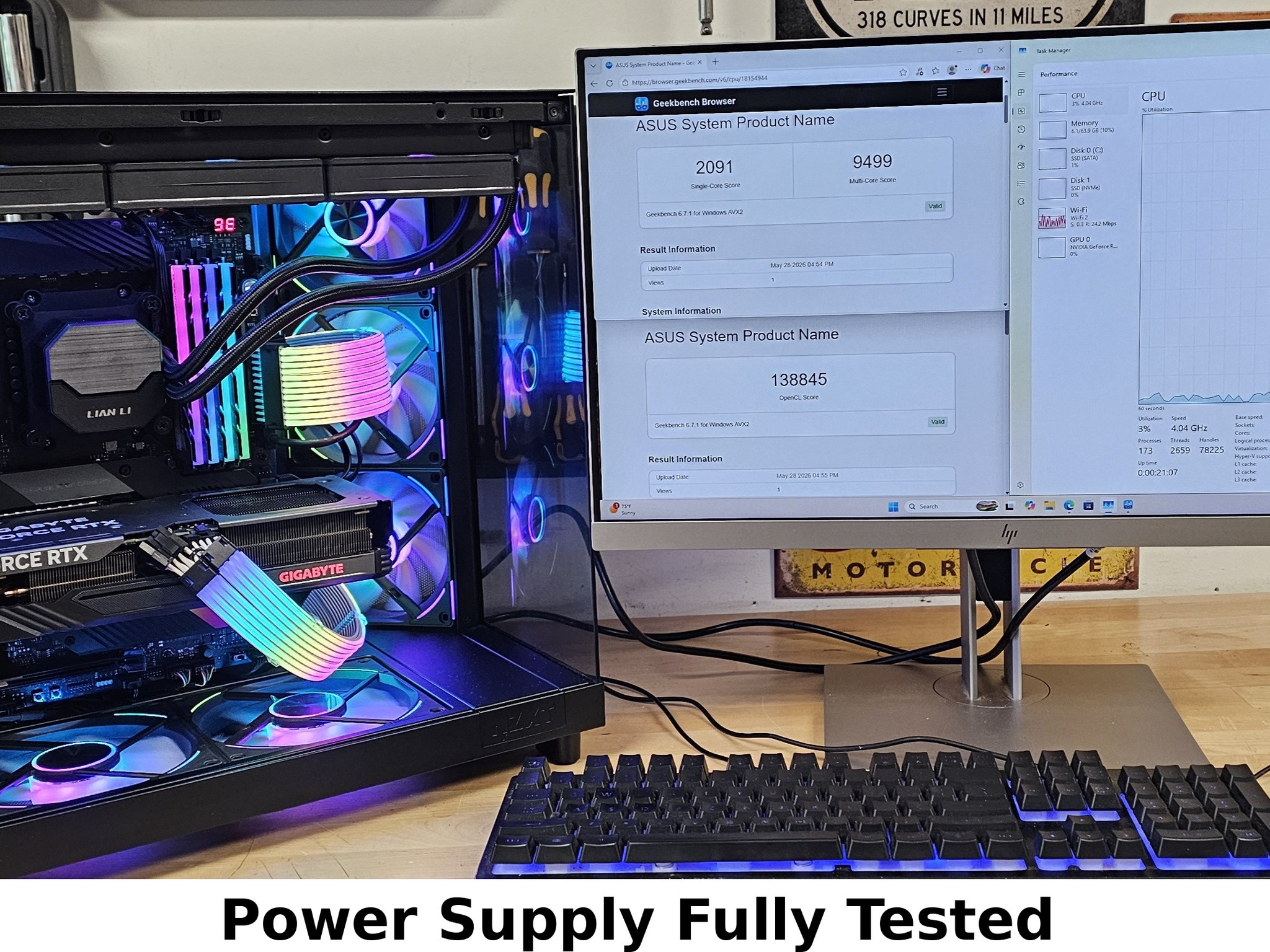 850 Watt PSU TUF Gaming 850W 80+ GOLD ATX Power Supply