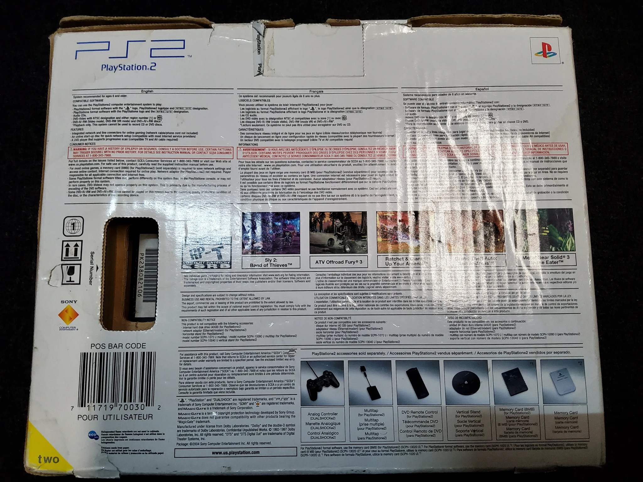 PlayStation 2 Dual Shock Controller + Memory Card with Original Box