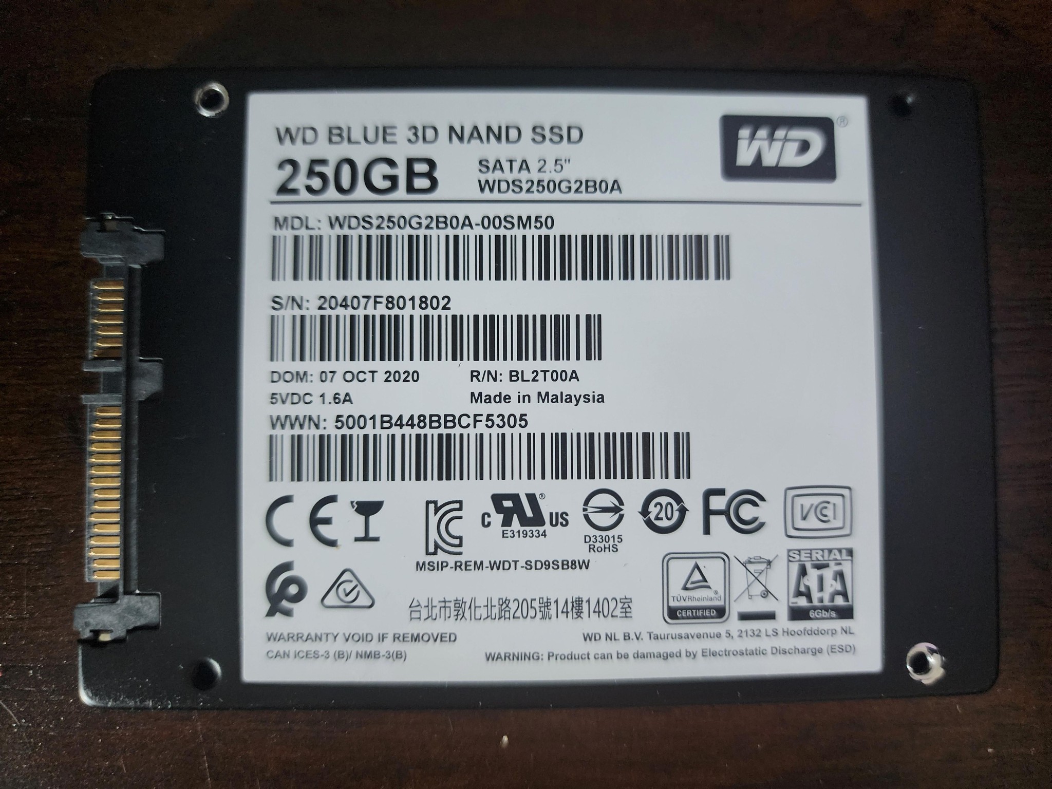 Western Digital WD Blue 250GB SSD
