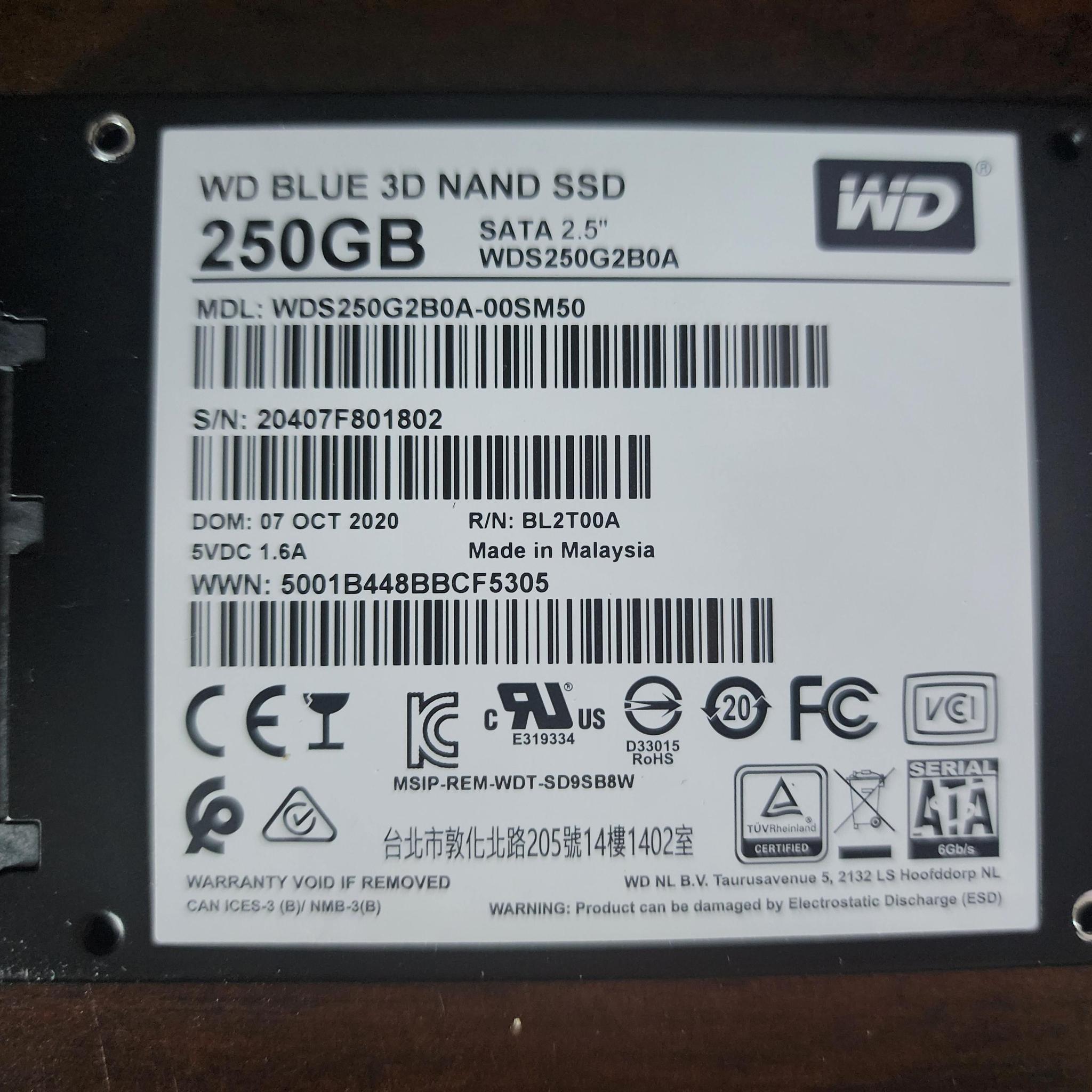 Western Digital WD Blue 250GB SSD