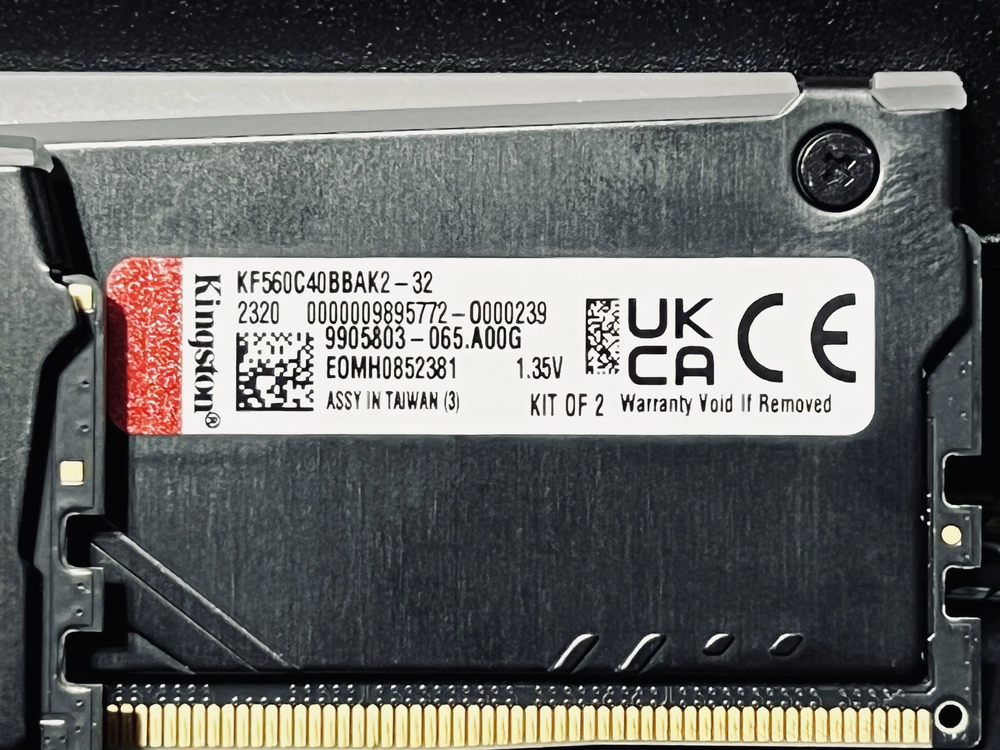 Kingston Fury Beast RGB 32GB (2x16GB) 6000MT/s DDR5 CL40 (KF560C40BBAK2-32) | Intel XMP 3.0