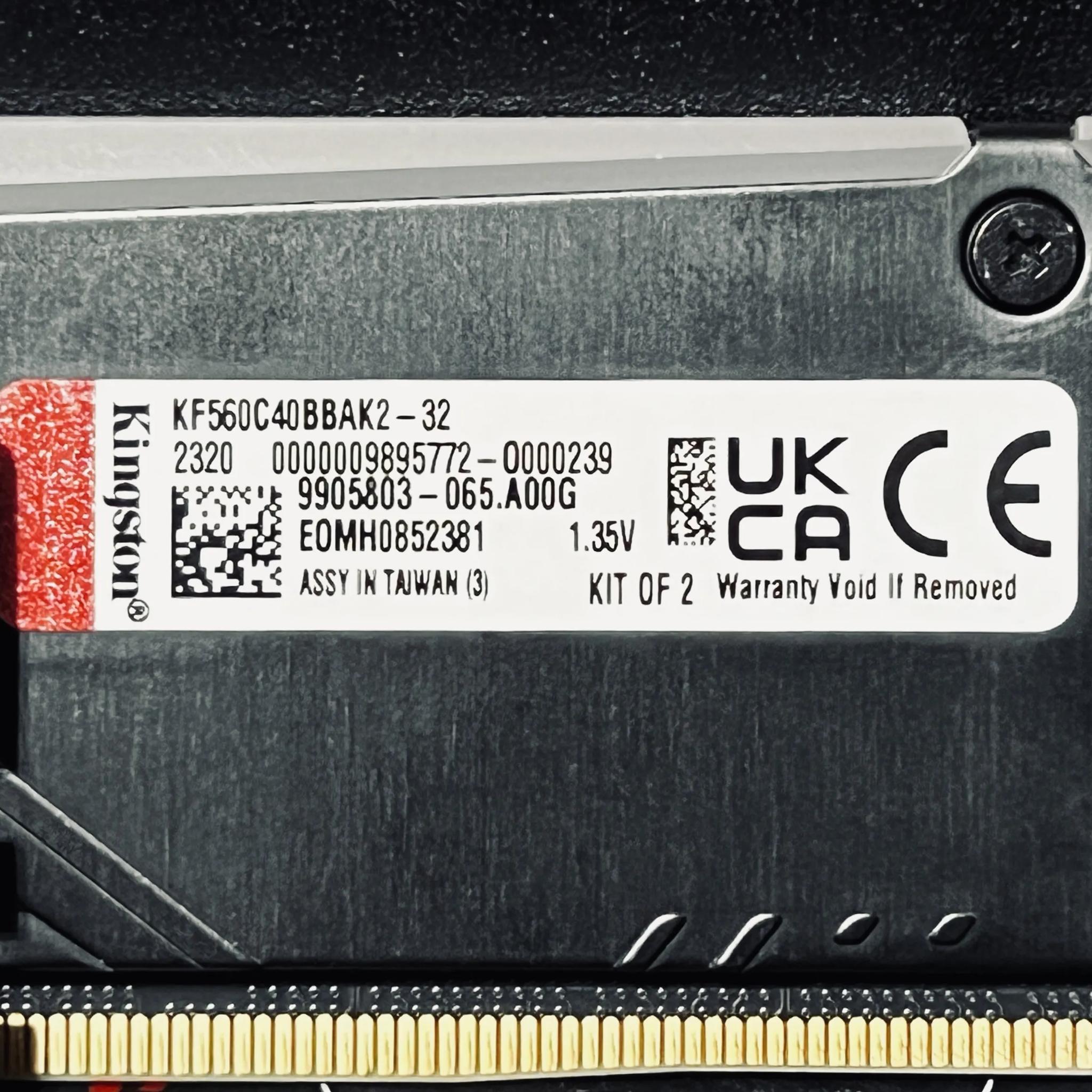 Kingston Fury Beast RGB 32GB (2x16GB) 6000MT/s DDR5 CL40 (KF560C40BBAK2-32) | Intel XMP 3.0