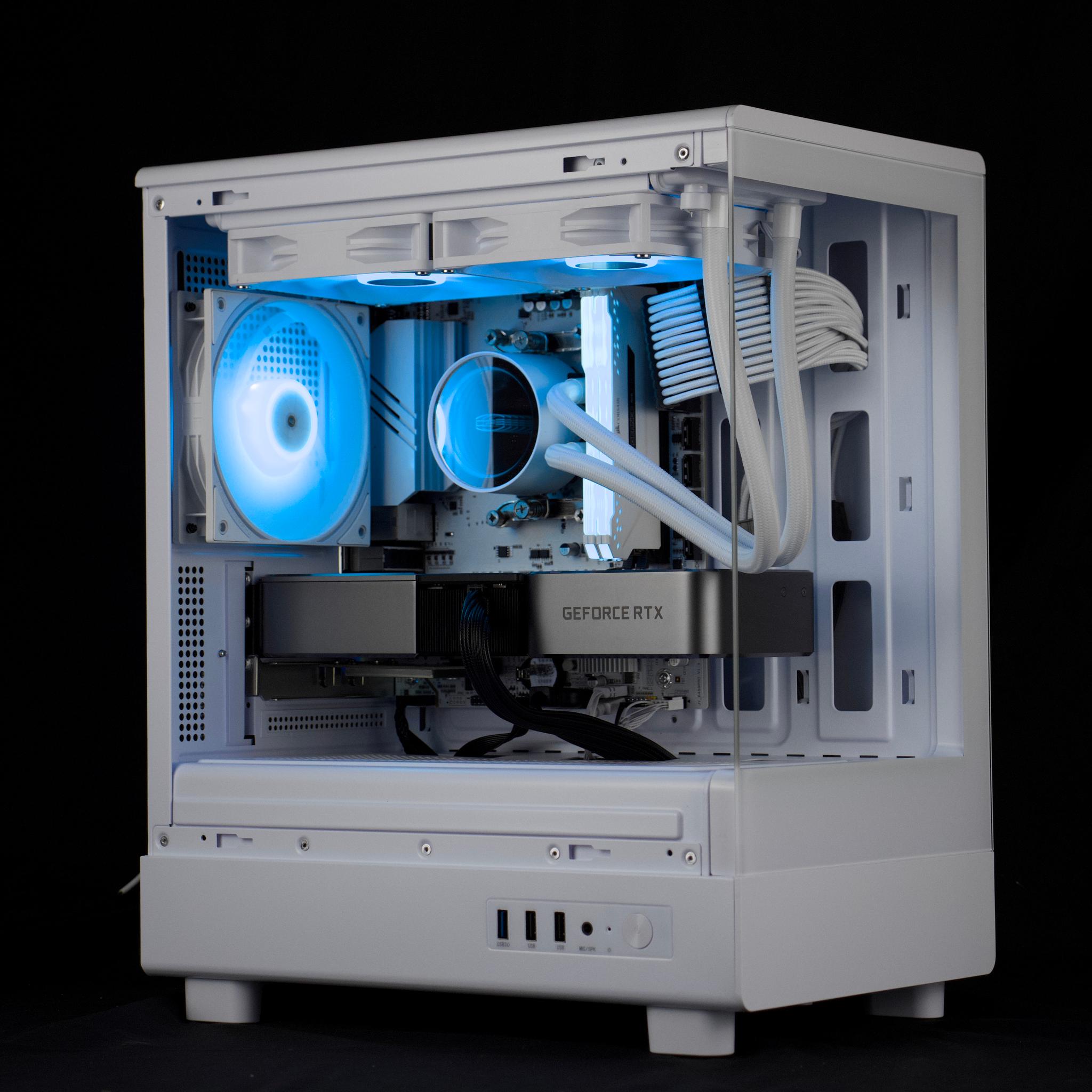 🧊❄️🧊 White Gaming PC – RTX 3070 TI, Ryzen 5 5600, 16GB RAM, 1TB NVMe SSD - WiFi, BlueTooth