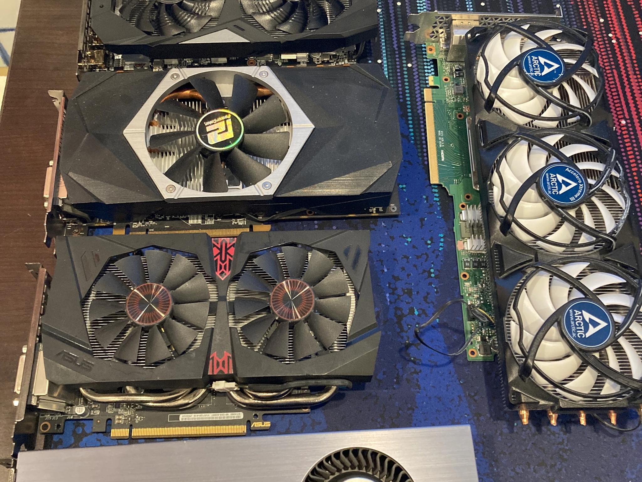 Collection of assorted low/mid-range to high end GPUs (being sold all together)