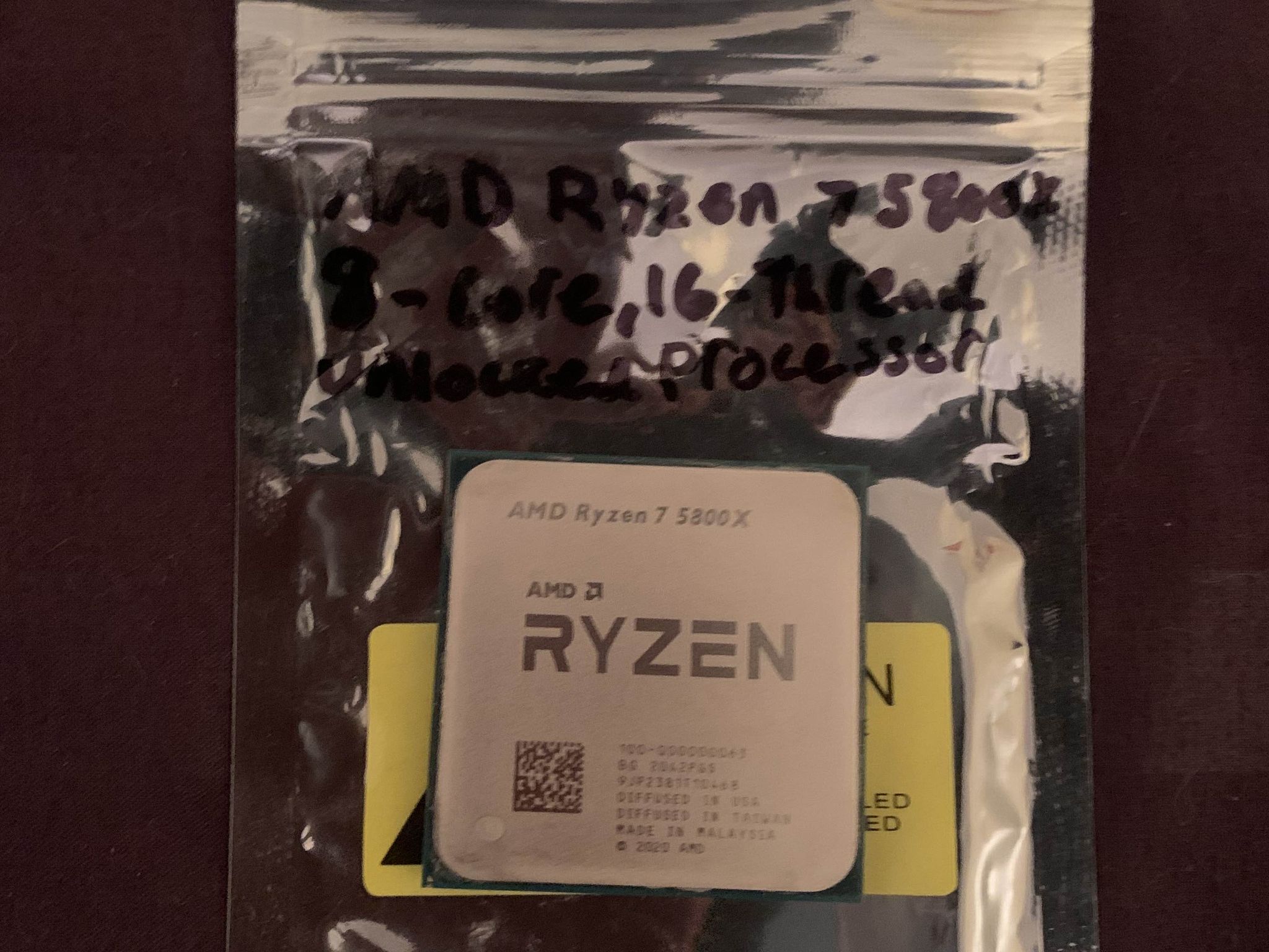 AMD Ryzen 7 5800X 8‑Core 16‑Thread CPU – Tested, Great Condition
