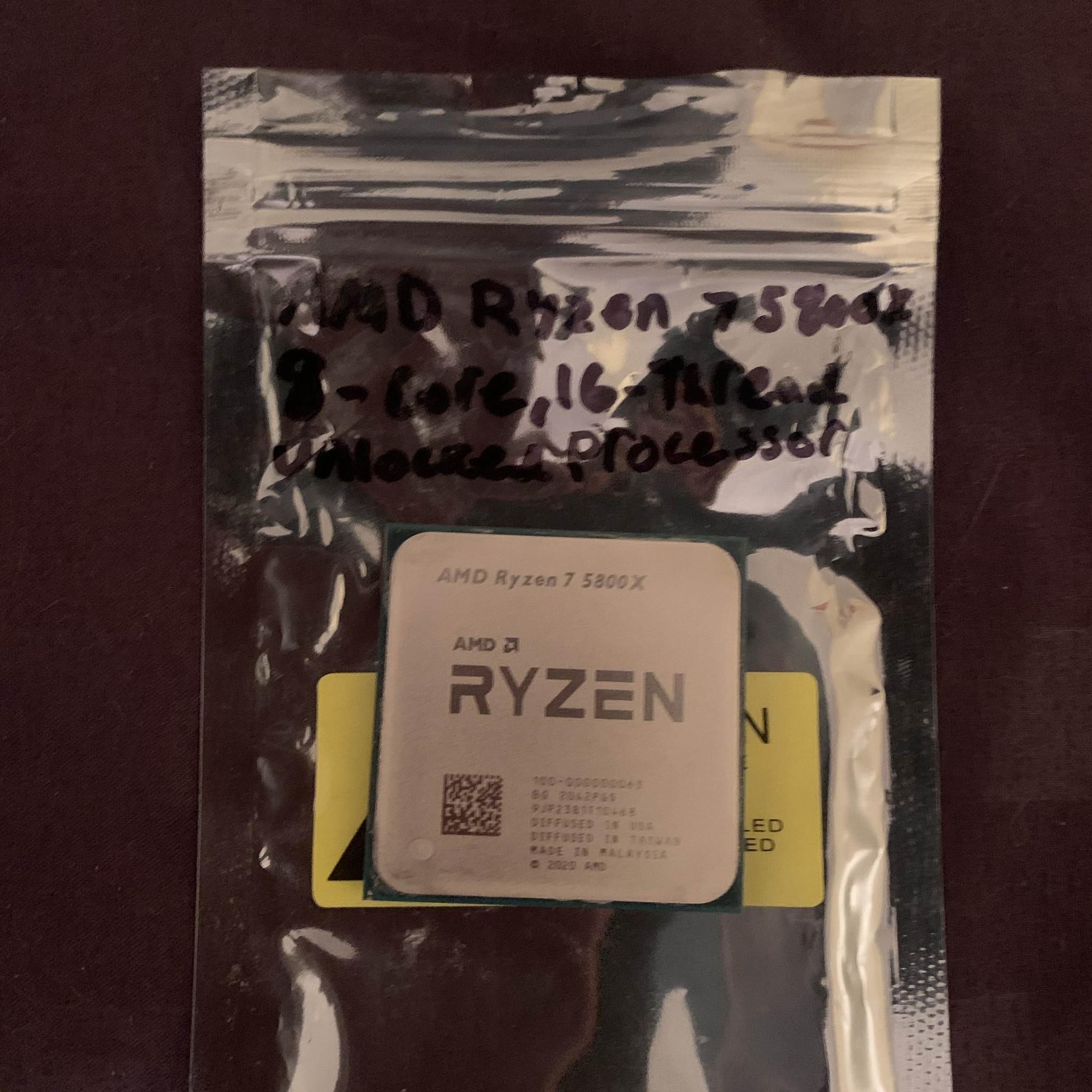 AMD Ryzen 7 5800X 8‑Core 16‑Thread CPU – Tested, Great Condition