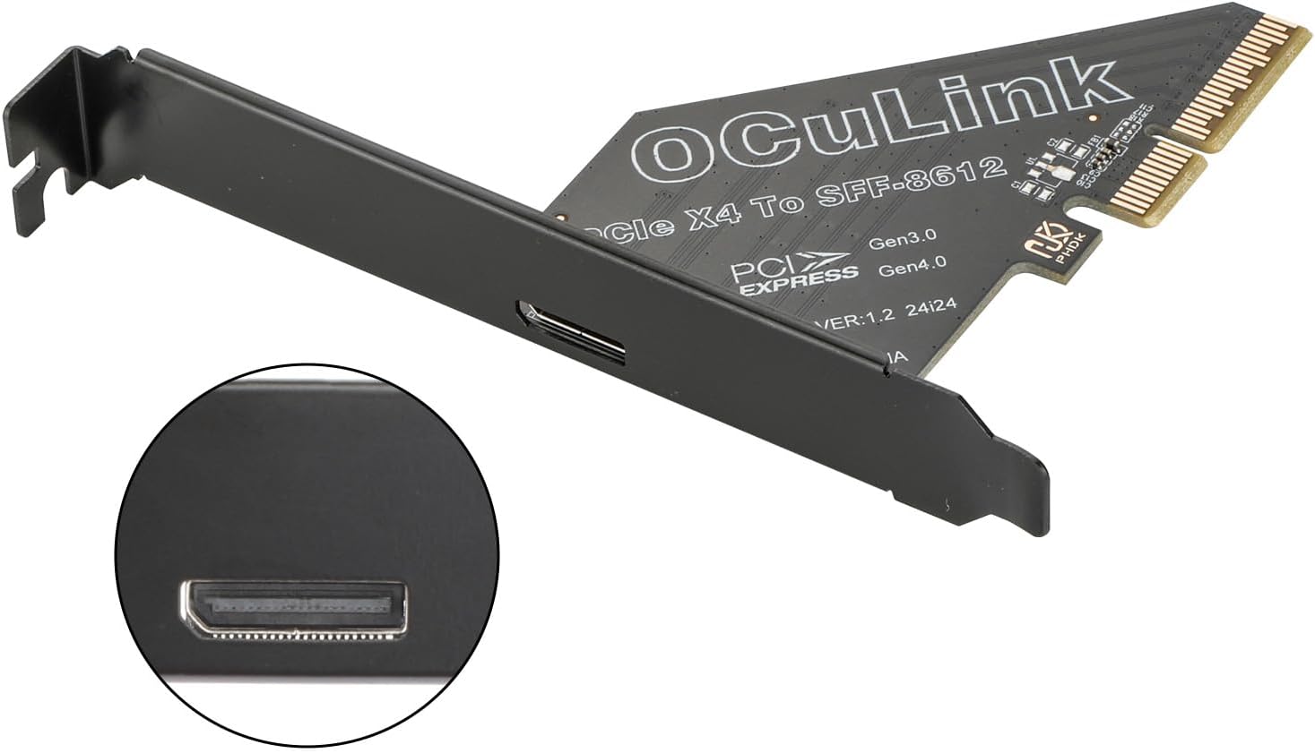 PCIe 4.0 x4 64Gbps Compatible with OCuLink SFF-8612 SFF-8611 External GPU eGPU Mini PC DP