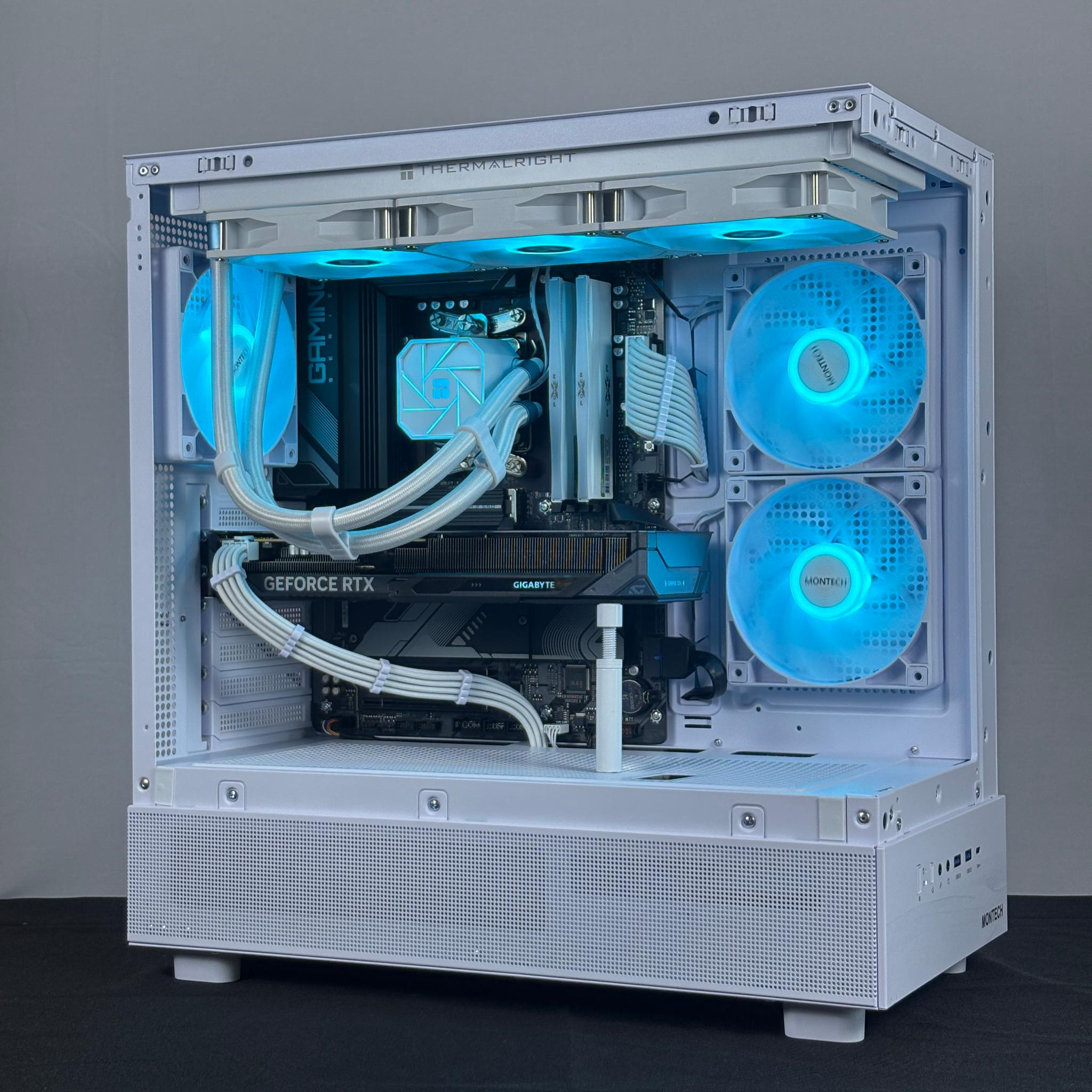 🤍 White RTX 5060 + Ryzen 5 PC | 32GB DDR5 | Full ARGB Control | WiFi + BT