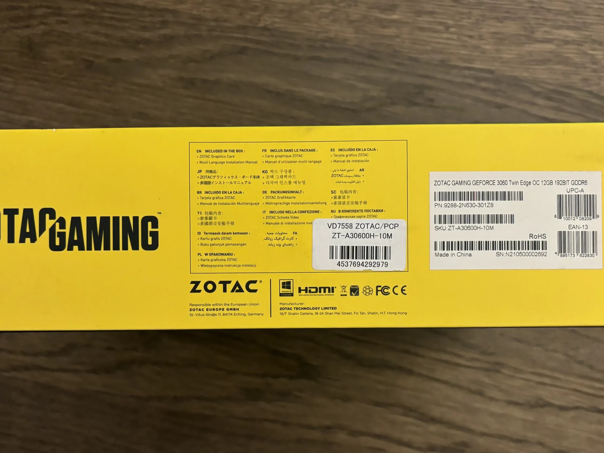 Zotac Gaming GeForce RTX 3060 Twin Edge OC-New Open Box