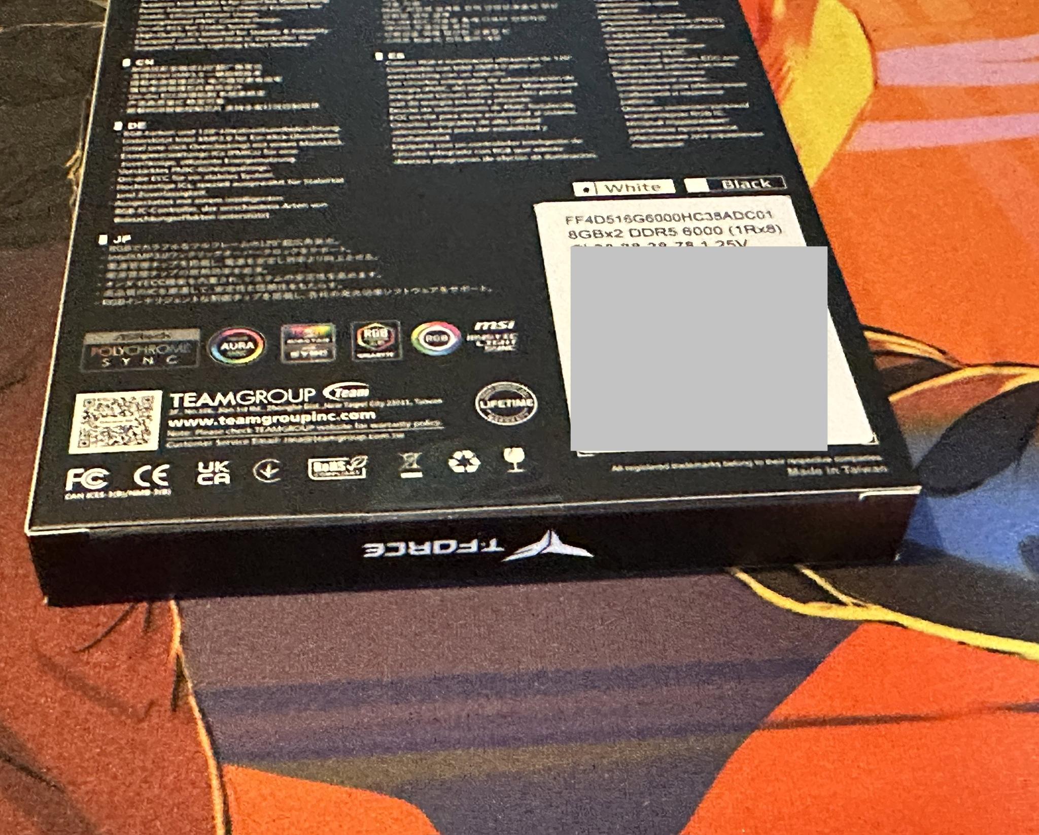 Team Group 16GB (2 x 8GB) White RGB DDR5