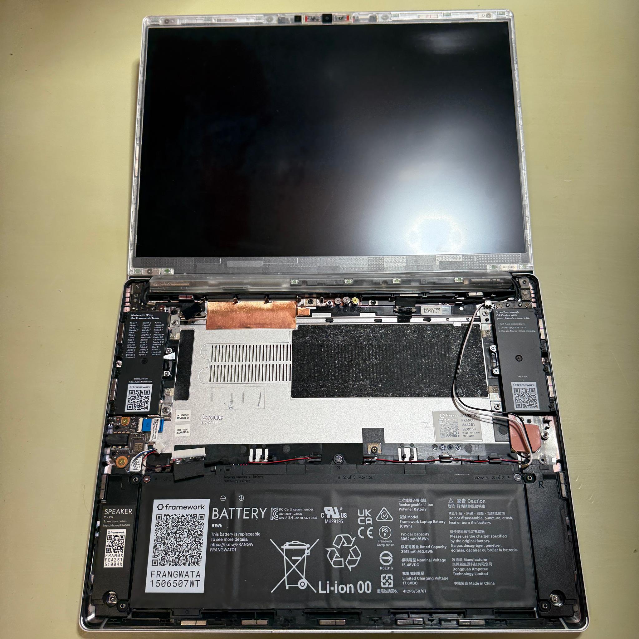 Framework 13" Laptop - Chassis, no mainboard