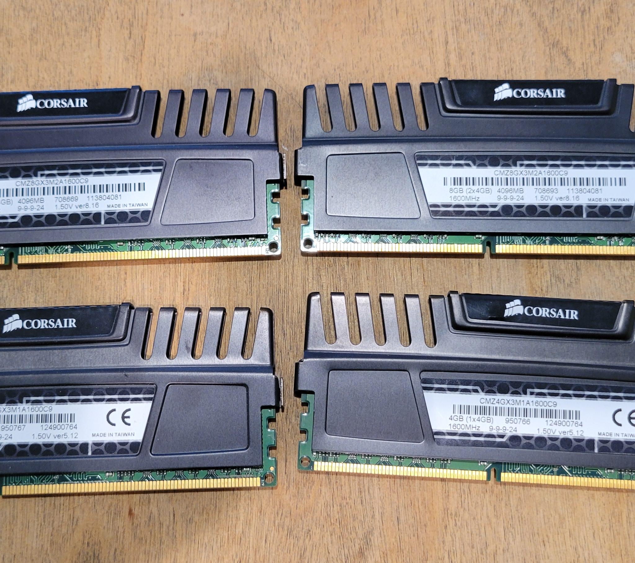 Used Corsair DDR3 ram (3 sets in 1)