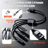 USB C Splitter 1 in 3 USB-C Out USB Type C Splitter USBC Male to Multi Type C Female Port