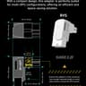 EZDIY-FAB Shield Series 8-Pin PCIe GPU Power Adapter 90-Degree Angled Connector Reverse Type White