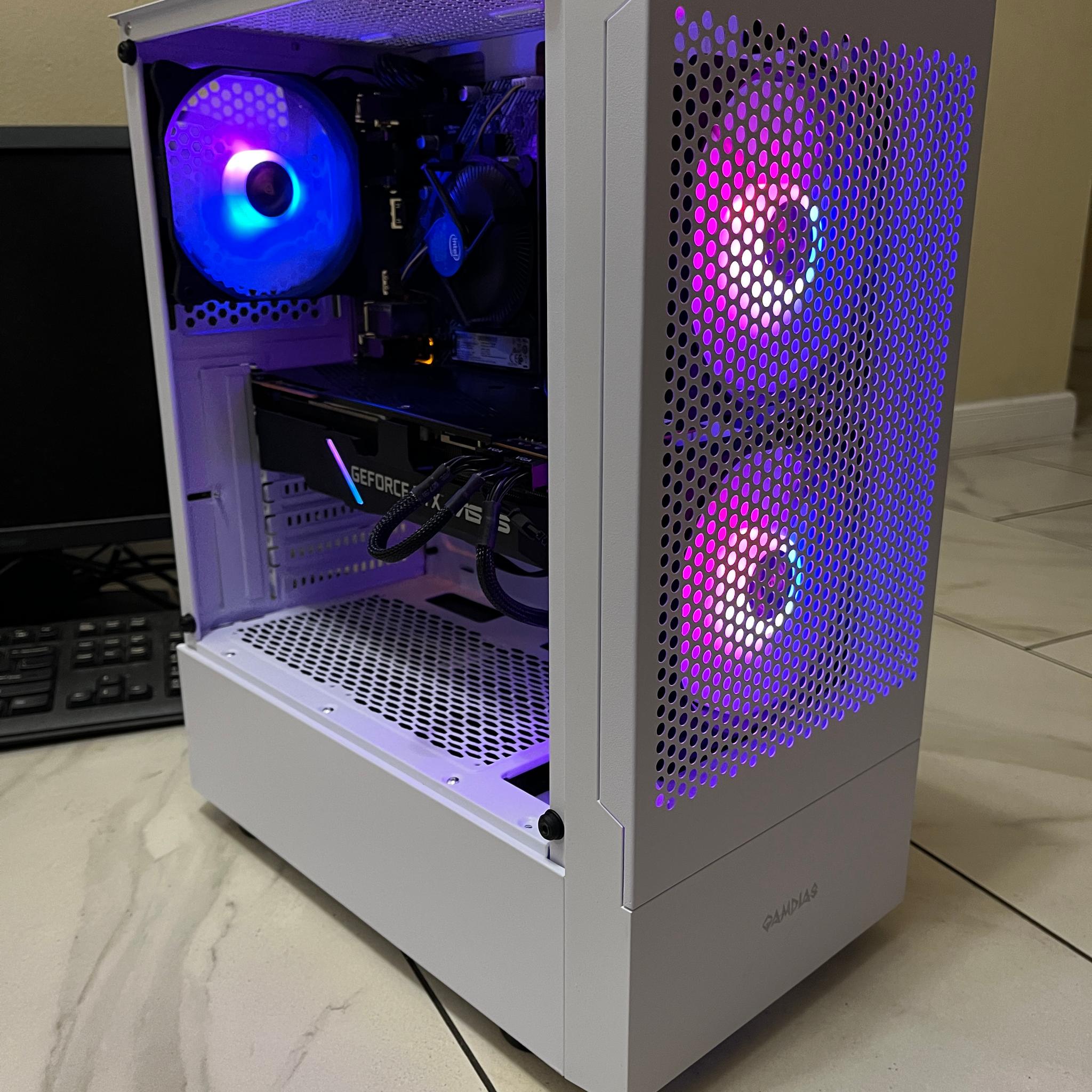 🟠🔥NVIDIA RTX 2080, Intel i5-10400, 16GB RAM, 870 GB Storage, High Performance RGB Gaming PC 🖥️