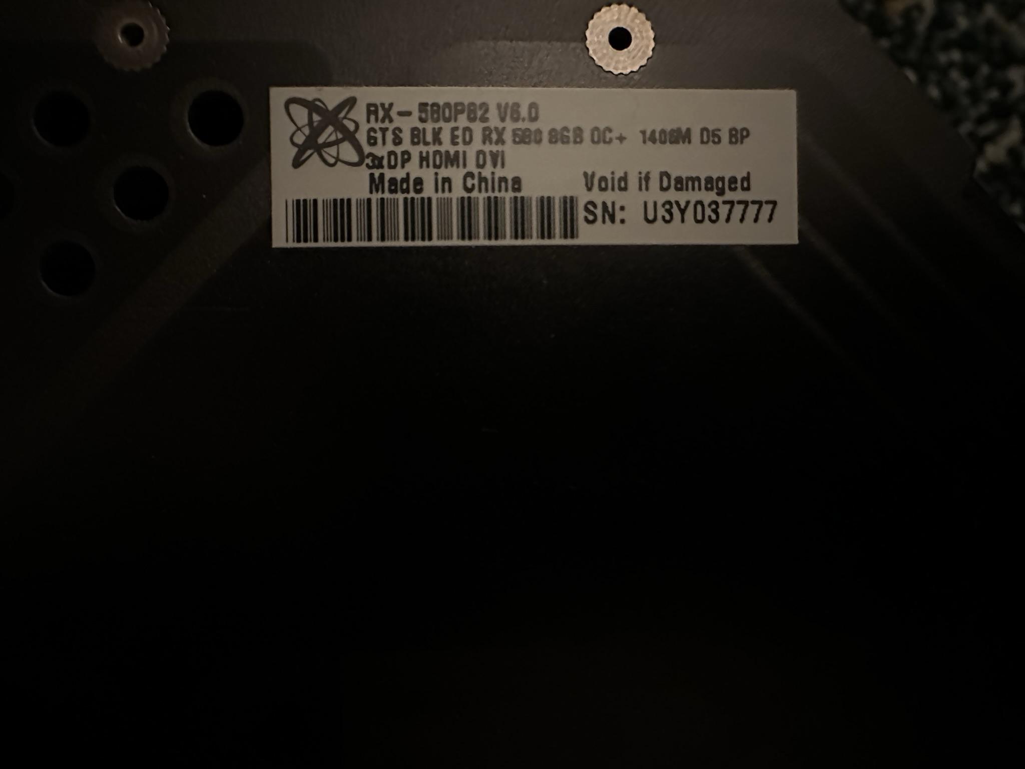 XFX rx580 8GB