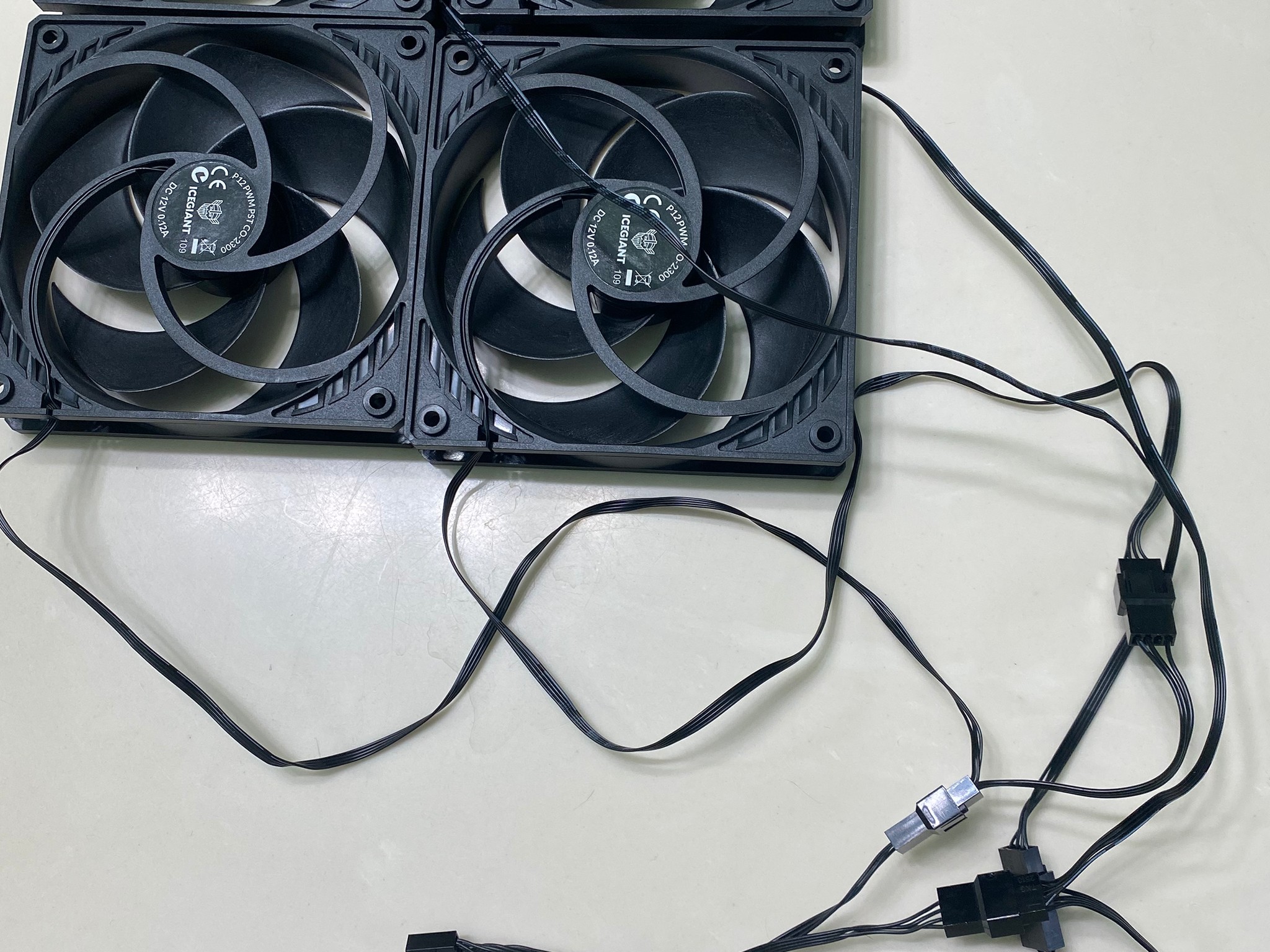 Ice Giant Modified Arctic P12 PWM Fans 120mm - 2300rpm - 4 PACK - READ DESC.