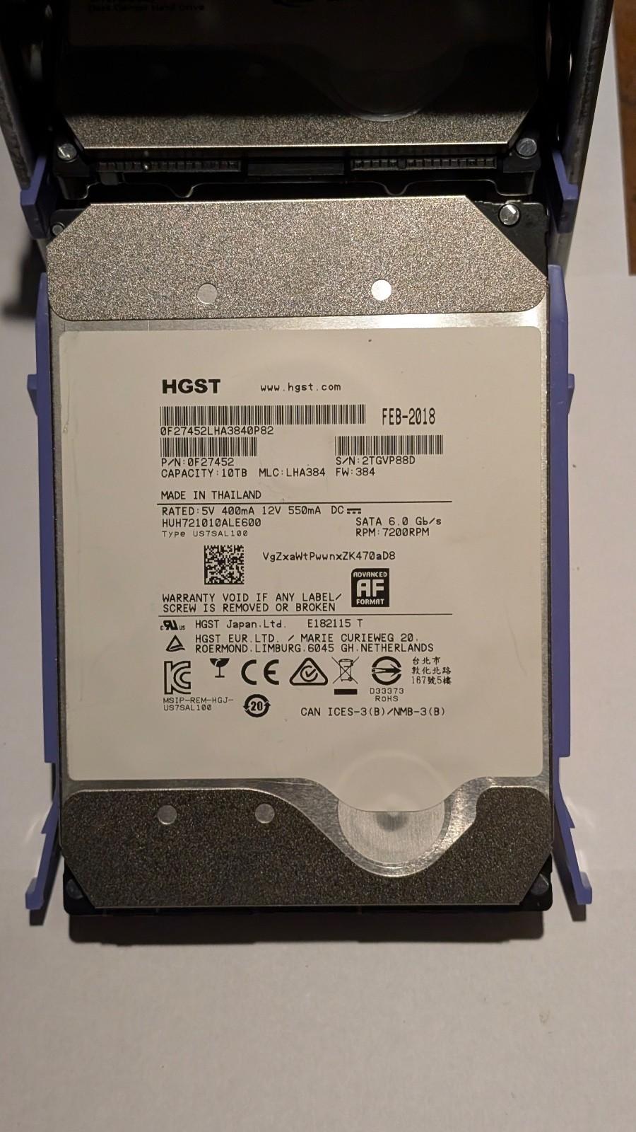 10TB HGST Ultrastar HC510 HUH721010ALE600