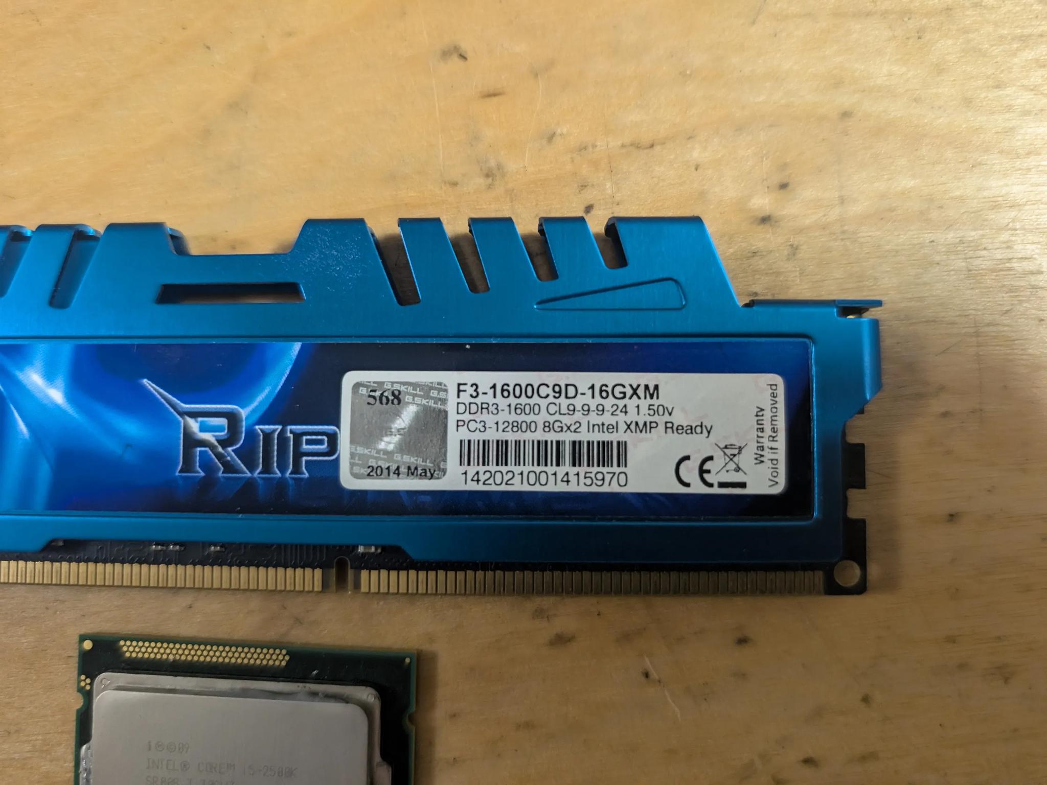 Intel core i5 2500k + 8gb ddr3