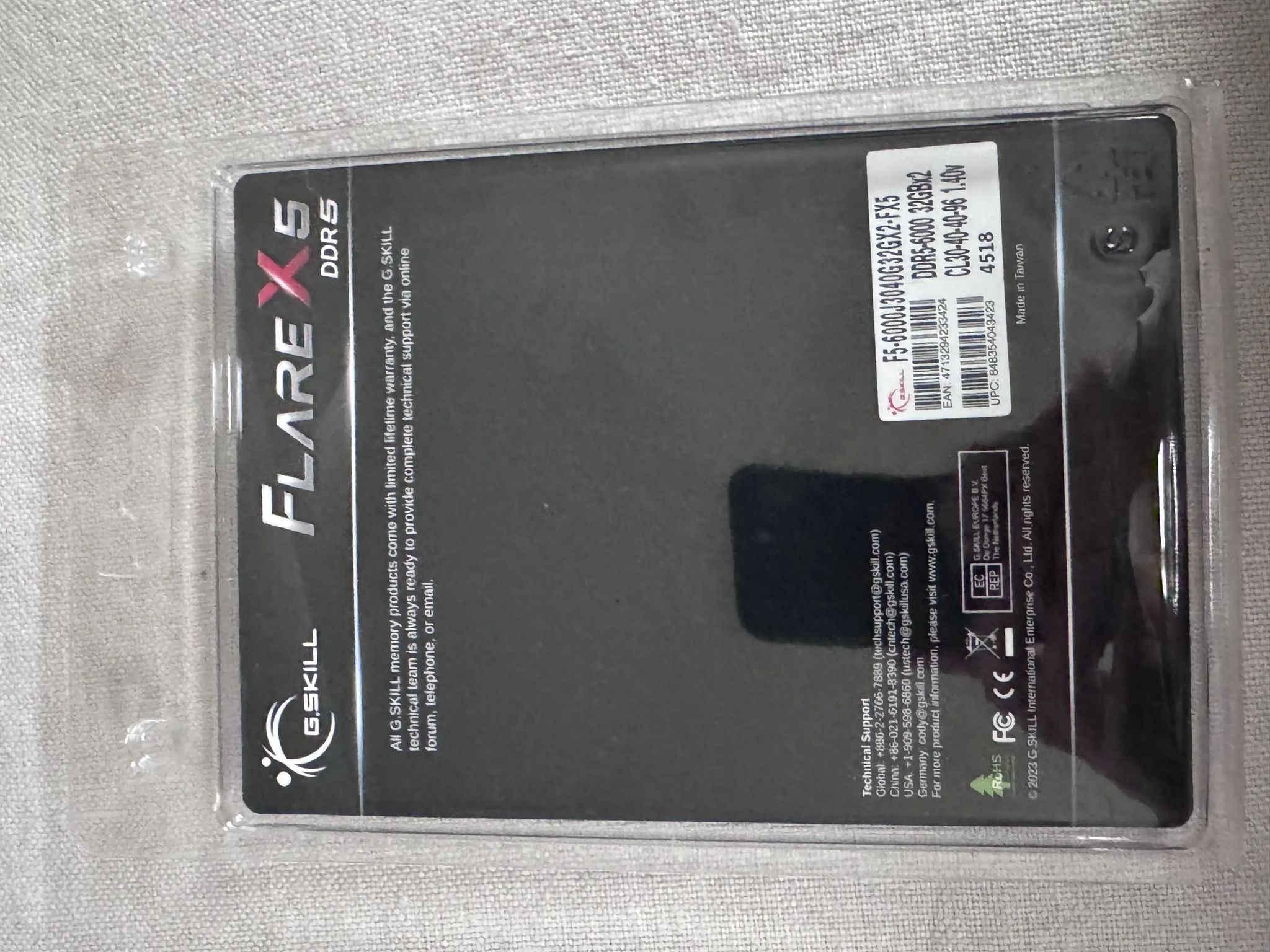 FlareX5 G.Skill 2x32gig ddr5 6000