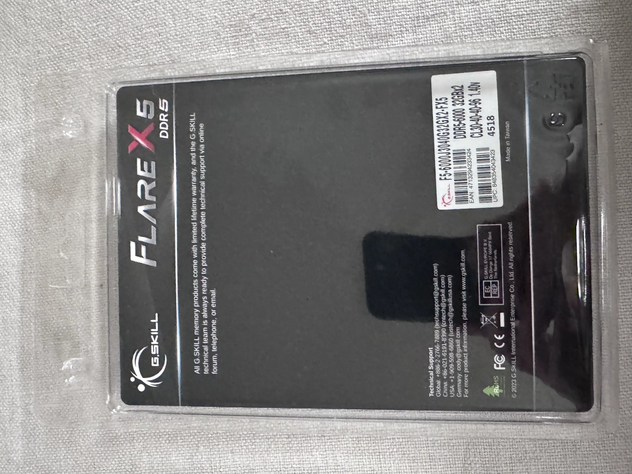 FlareX5 G.Skill 2x32gig ddr5 6000