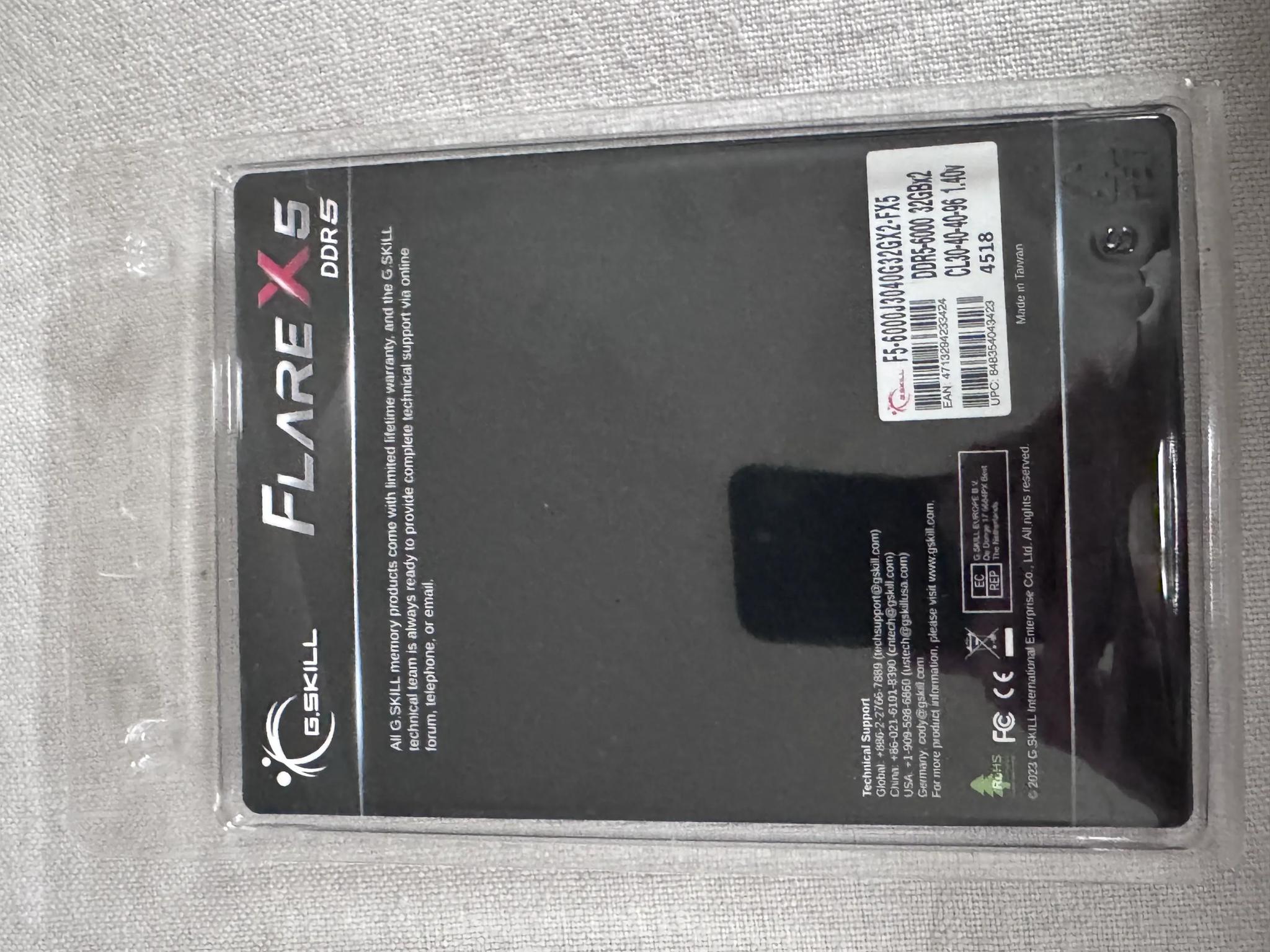 FlareX5 G.Skill 2x32gig ddr5 6000
