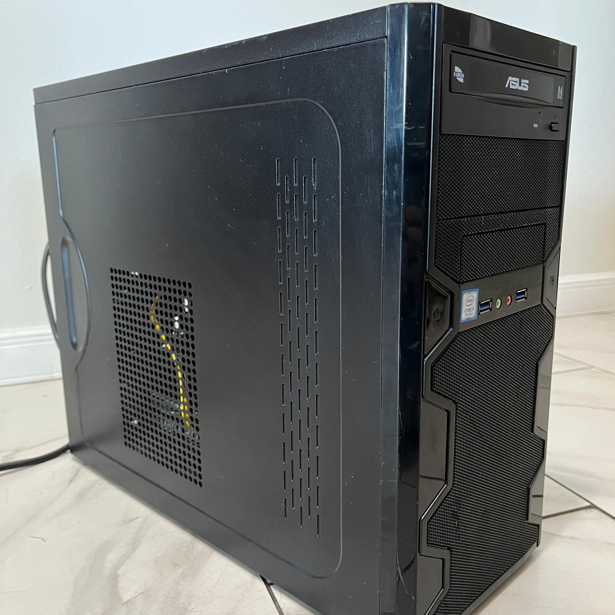 NVIDIA RTX 2060, Intel i7-7700, 16GB RAM, 2.2TB Storage - Gaming PC w/Wi-Fi, BT