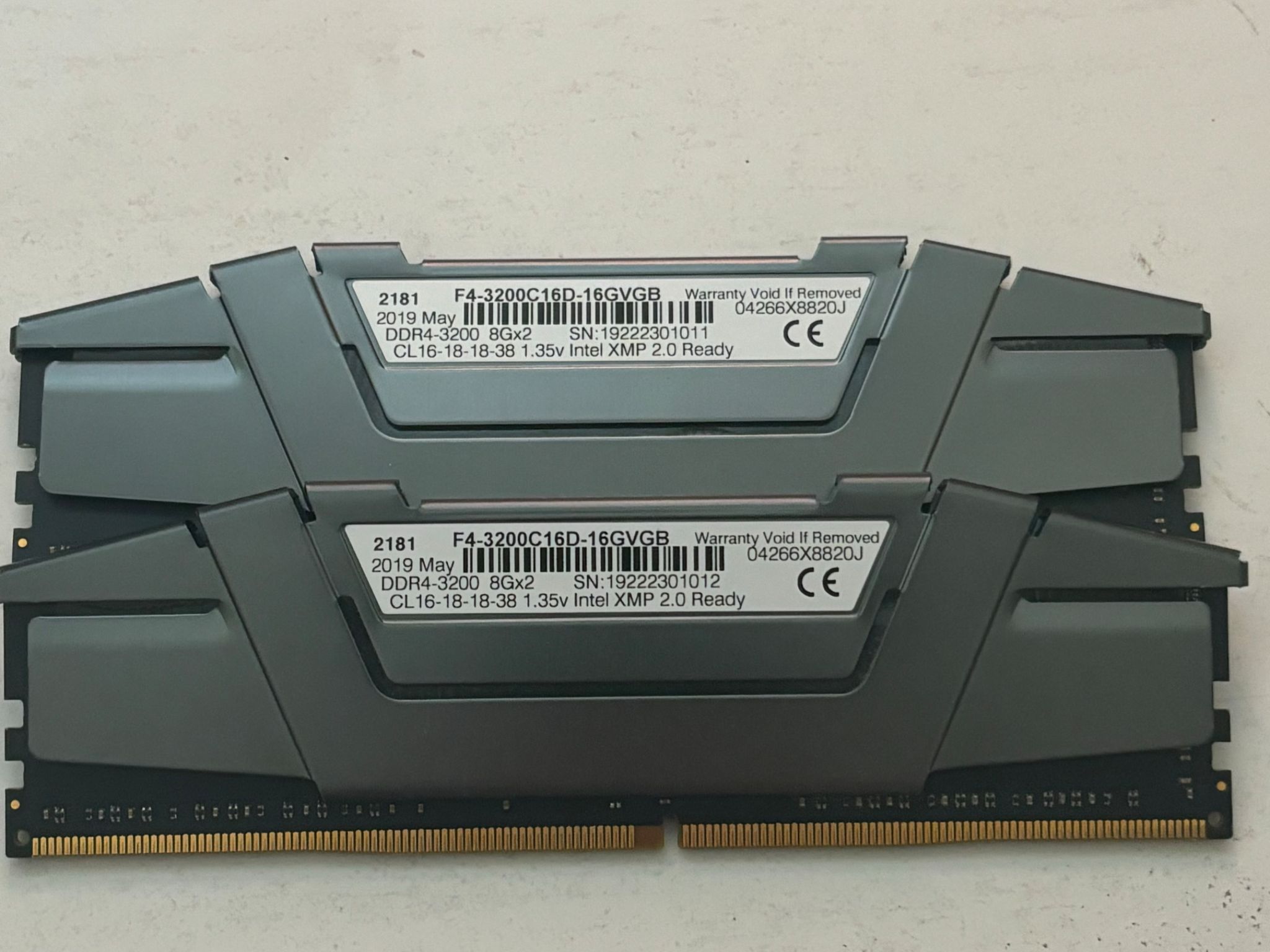 16GB (2x8) 3200MHz G.Skill Ripjaws