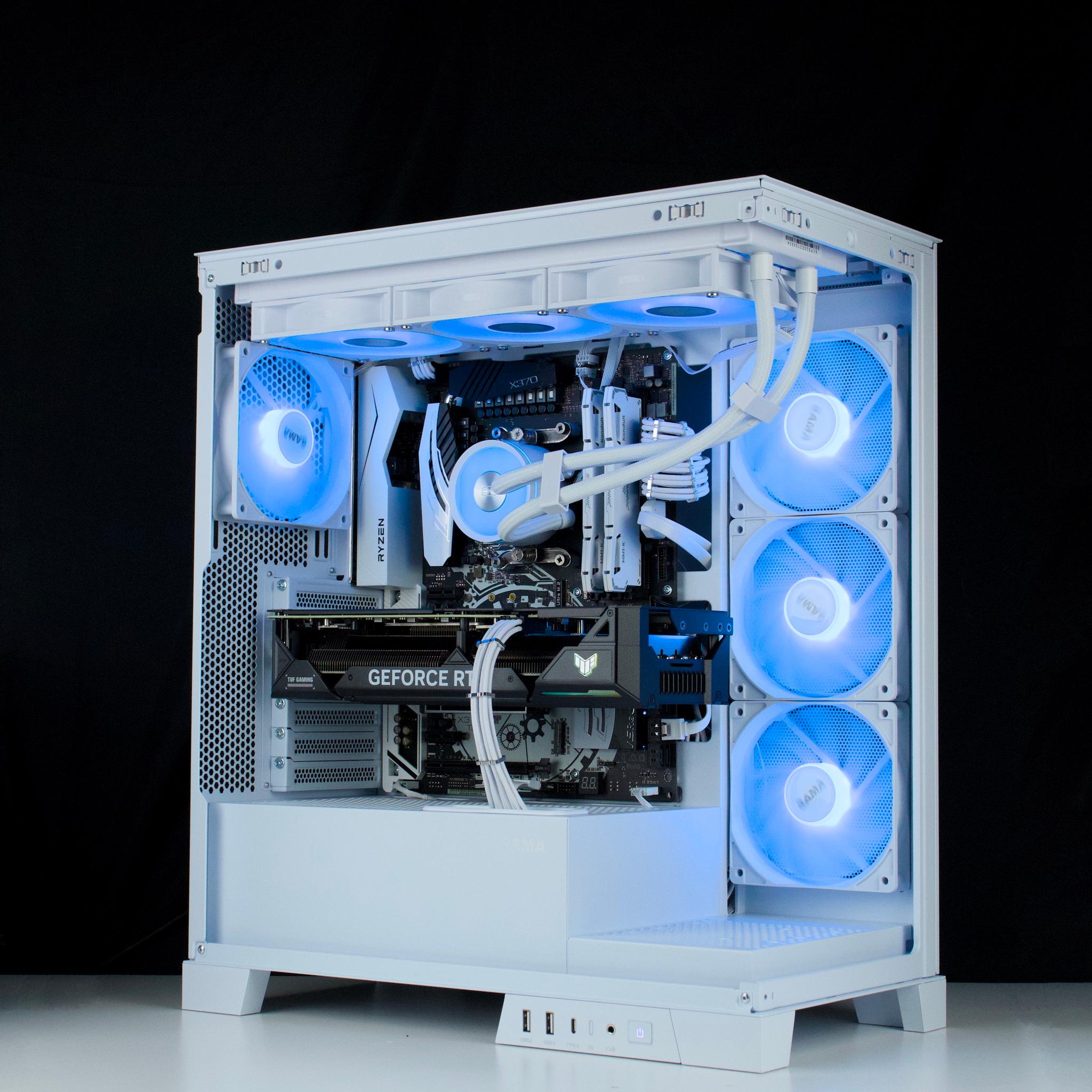 ❄️🧊💎- Whiteout 1440P Gaming PC | RTX 4070, Ryzen 7 5700X, 32GB RAM, 960GB SSD ❄️🧊💎