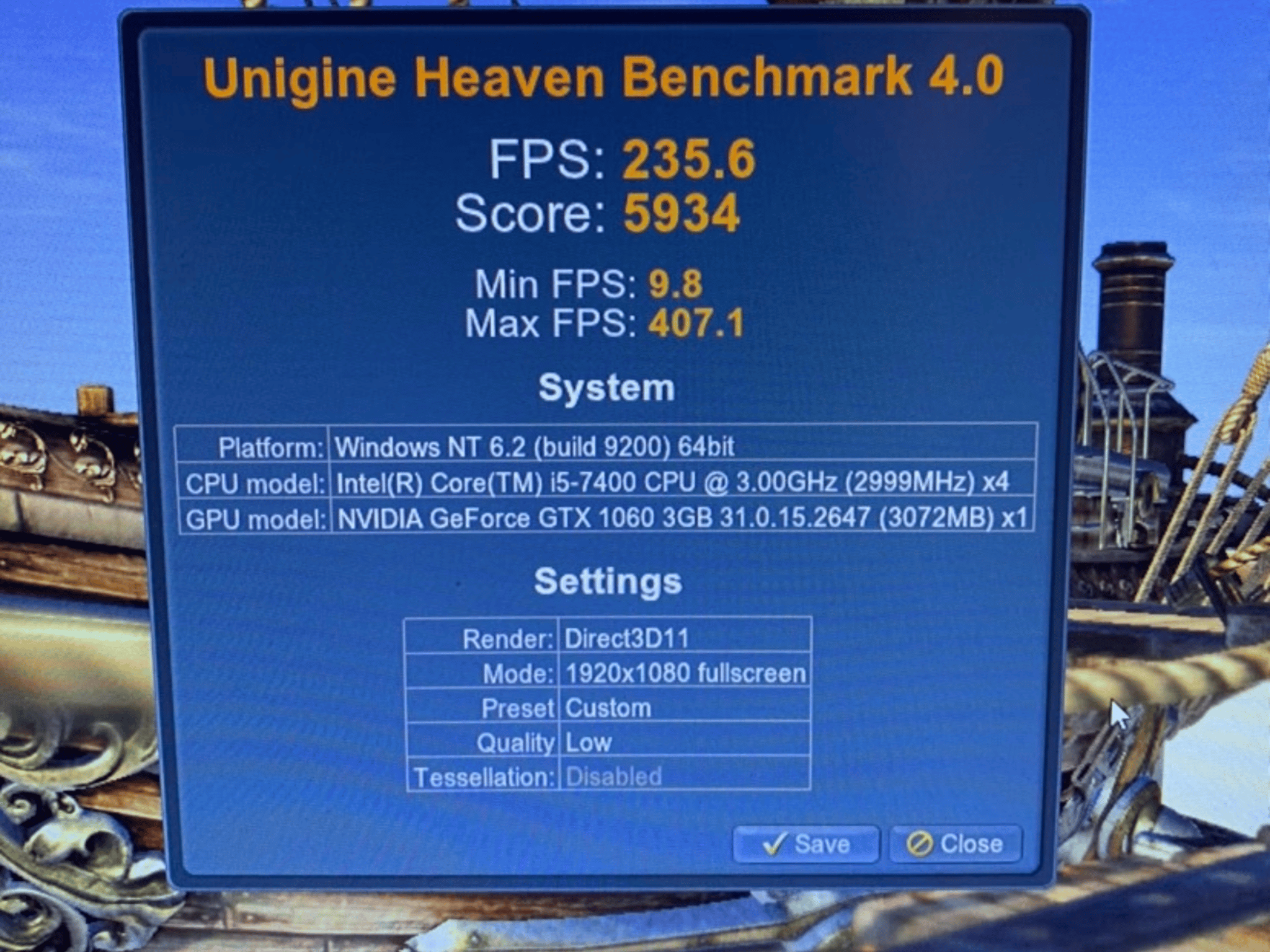 Mid Range Gaming PC with I5-7400 and GTX1060