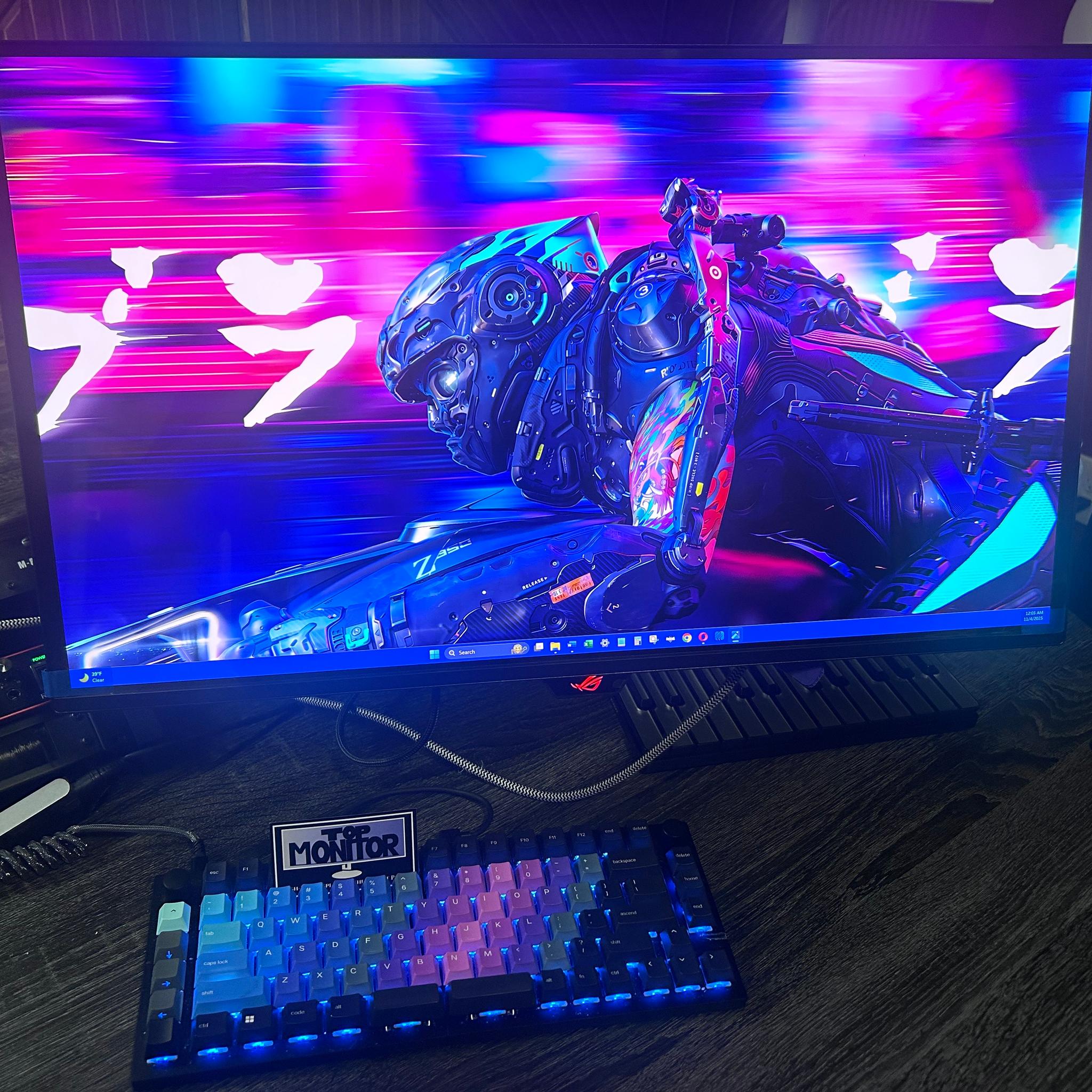 ASUS ROG QD-OLED 27" 4K (3840x2160) 240Hz Gaming Monitor PG27UCDM (Screen Protector Still Attached!)
