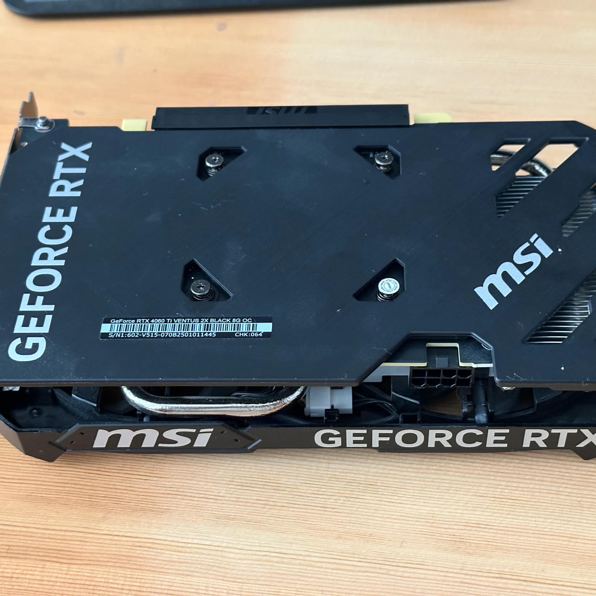 MSI GeForce RTX 4060 Ti Ventus 2x Black 8Gb OC