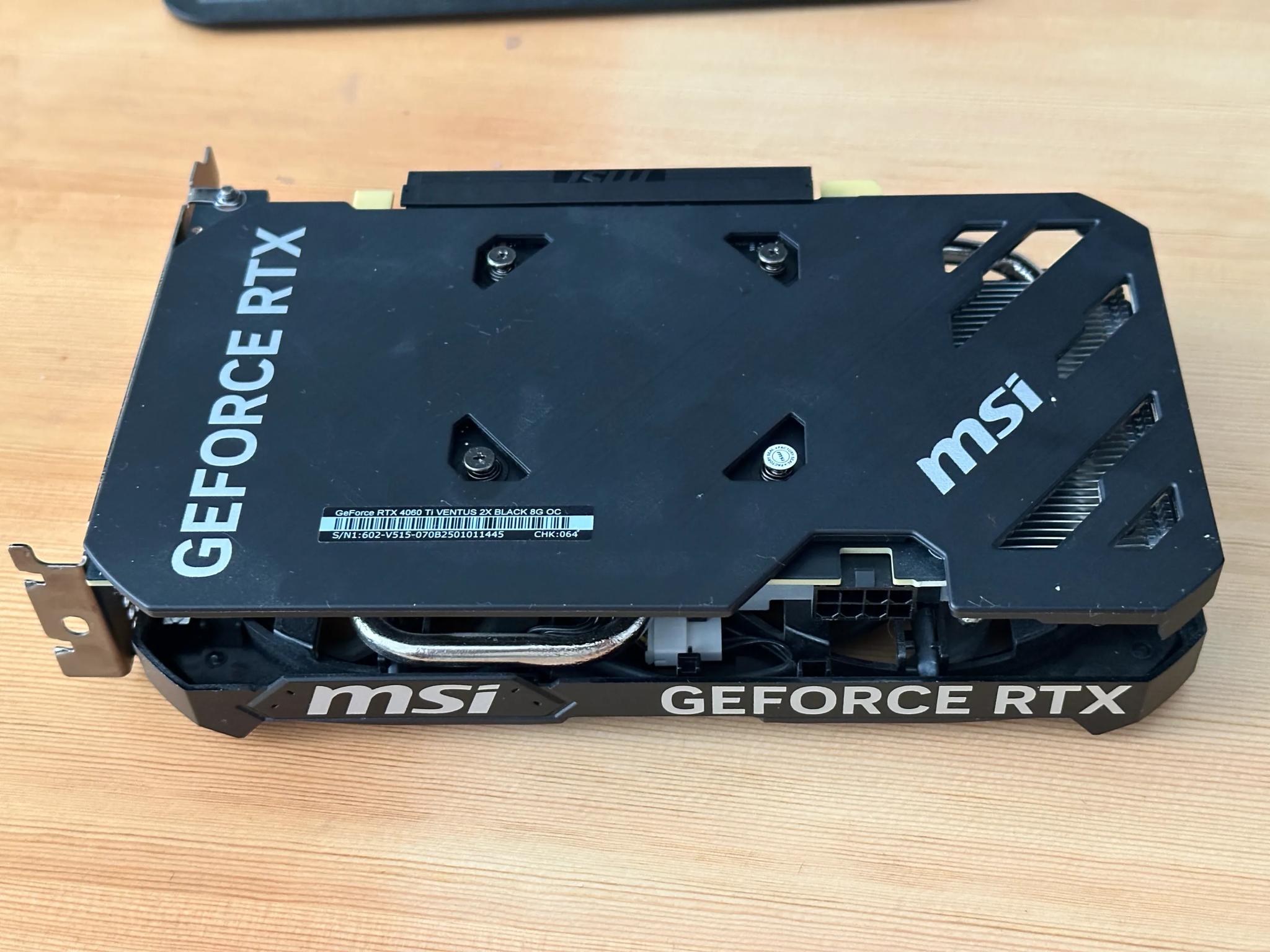 MSI GeForce RTX 4060 Ti Ventus 2x Black 8Gb OC