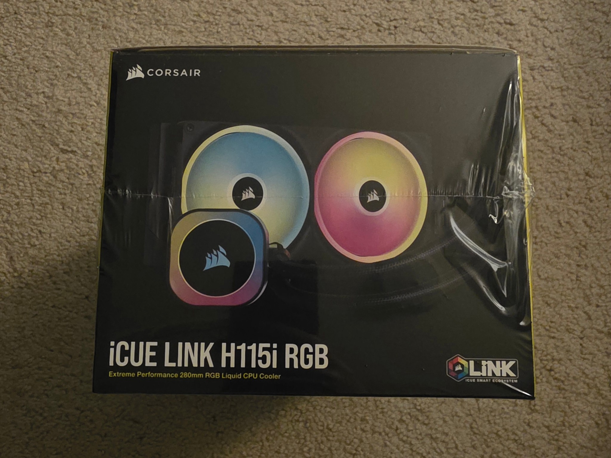 CORSAIR iCUE Link H115i 280mm AIO RGB Liquid CPU Cooler Black Brand New In Box Sealed