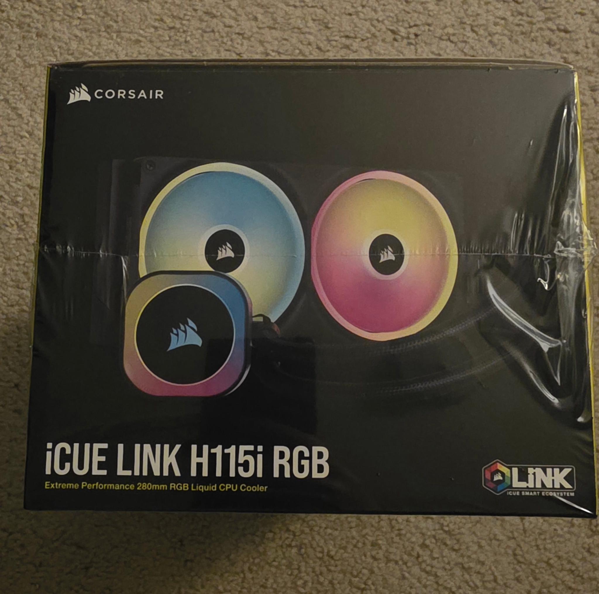 CORSAIR iCUE Link H115i 280mm AIO RGB Liquid CPU Cooler Black Brand New In Box Sealed